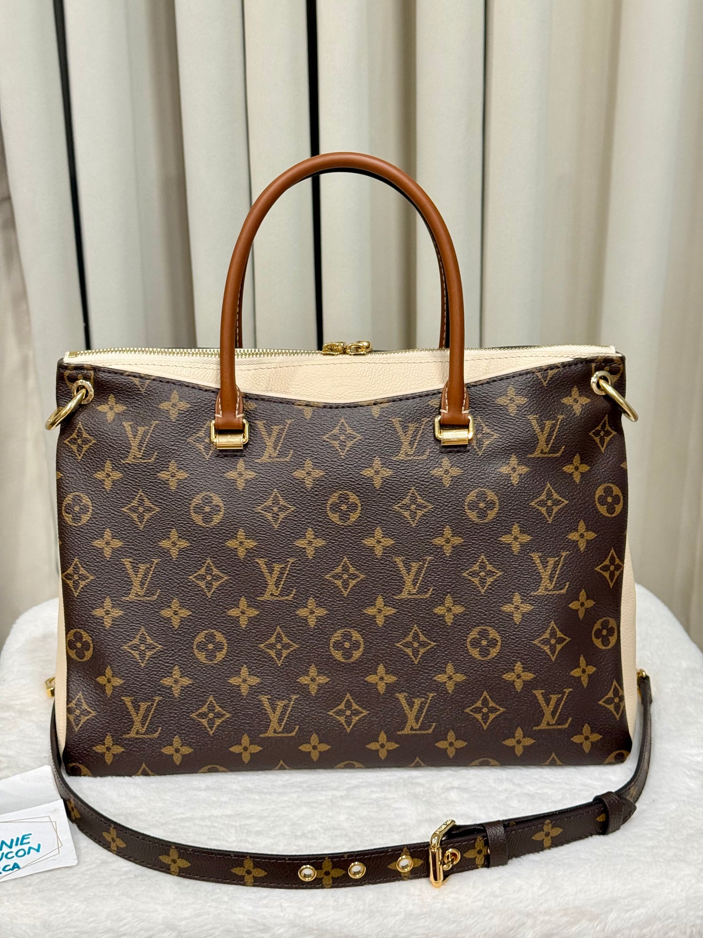 Louis Vuitton Pallas MM Cream Tote