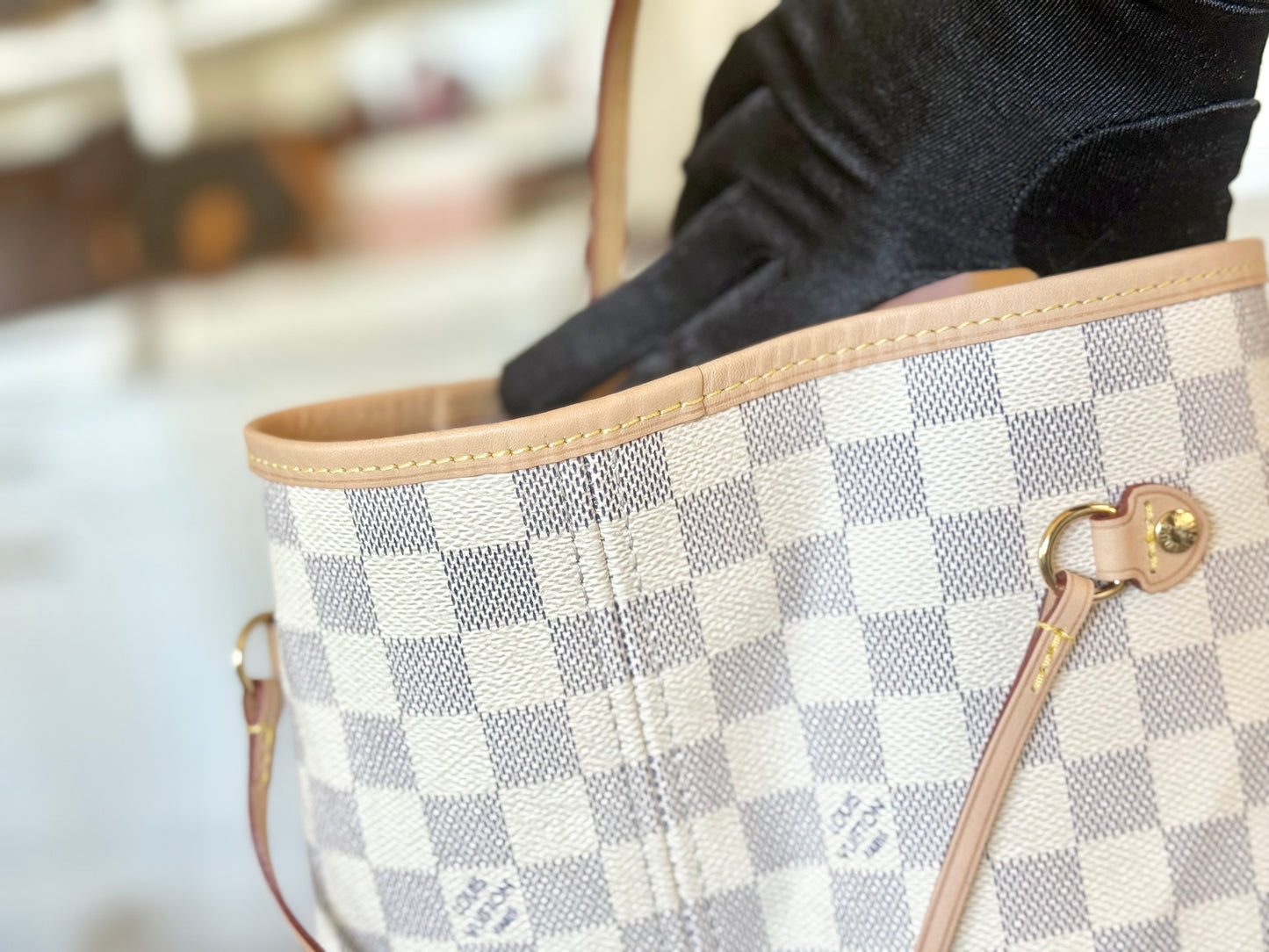 Louis Vuitton Neverfull GM in Damier Azur  Rose Ballerine MINT