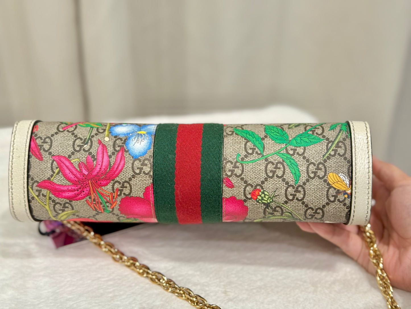 Gucci GG Supreme Flora Ophidia Small Shoulder Bag 503877