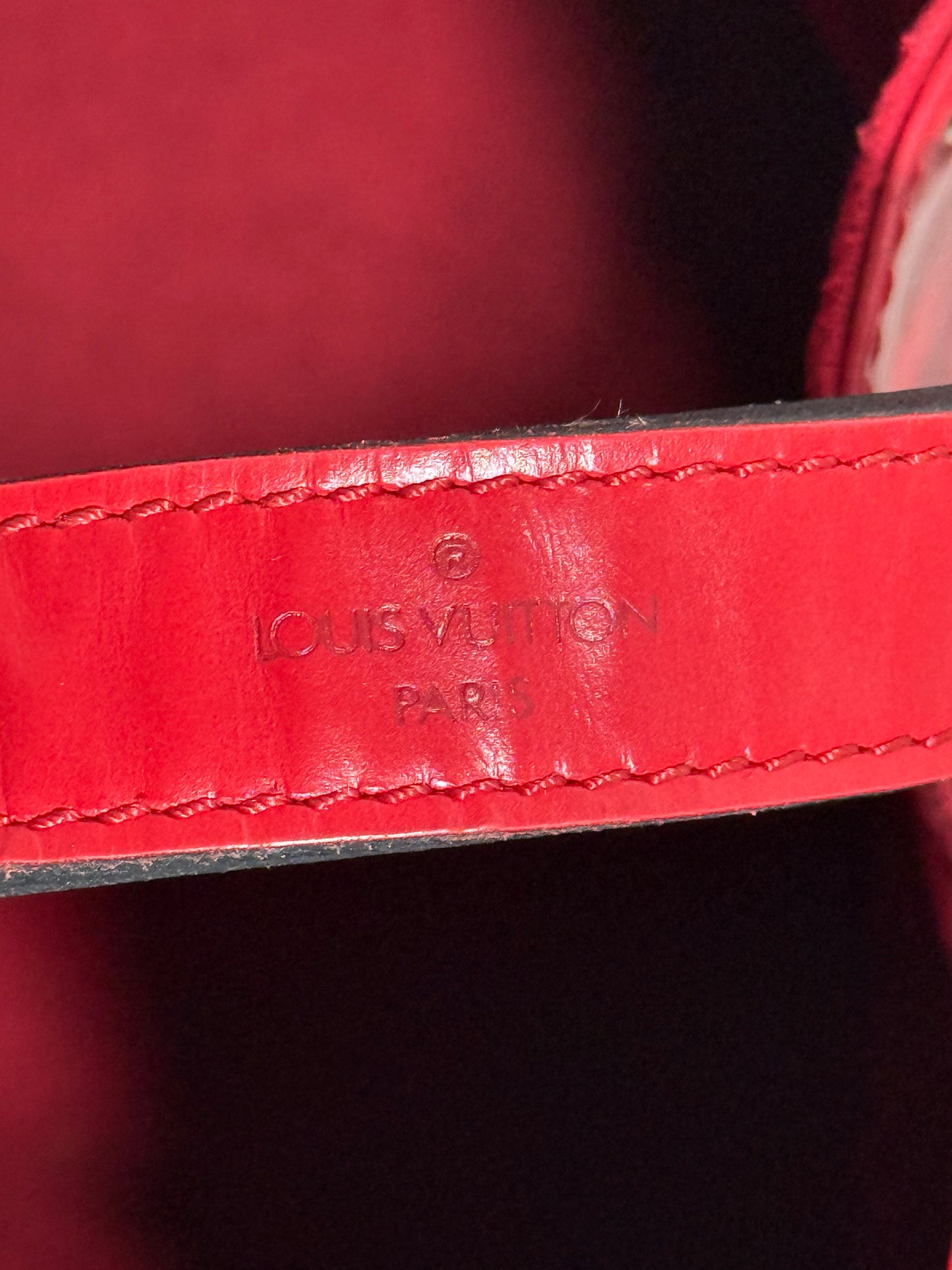 Louis Vuitton Red Epi Petit Noe