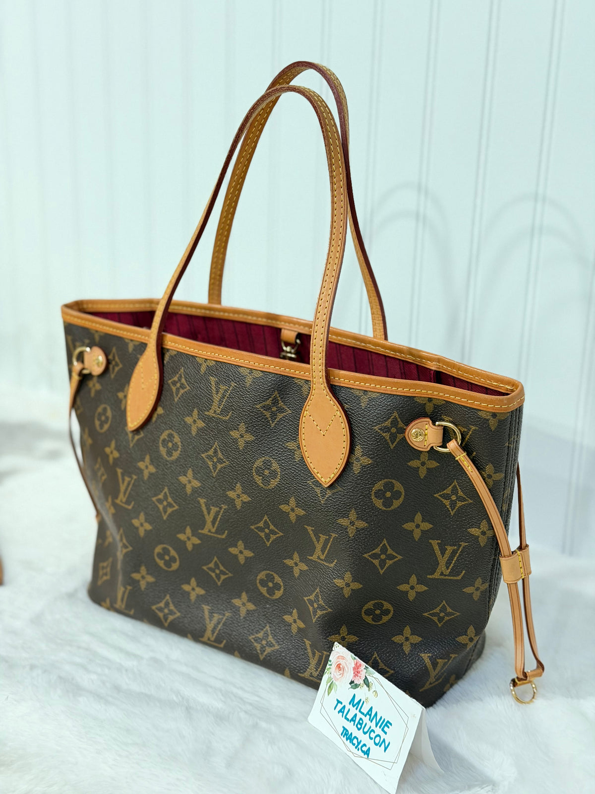 Louis Vuitton Neverfull PM Mono Fuchsia FULL SET