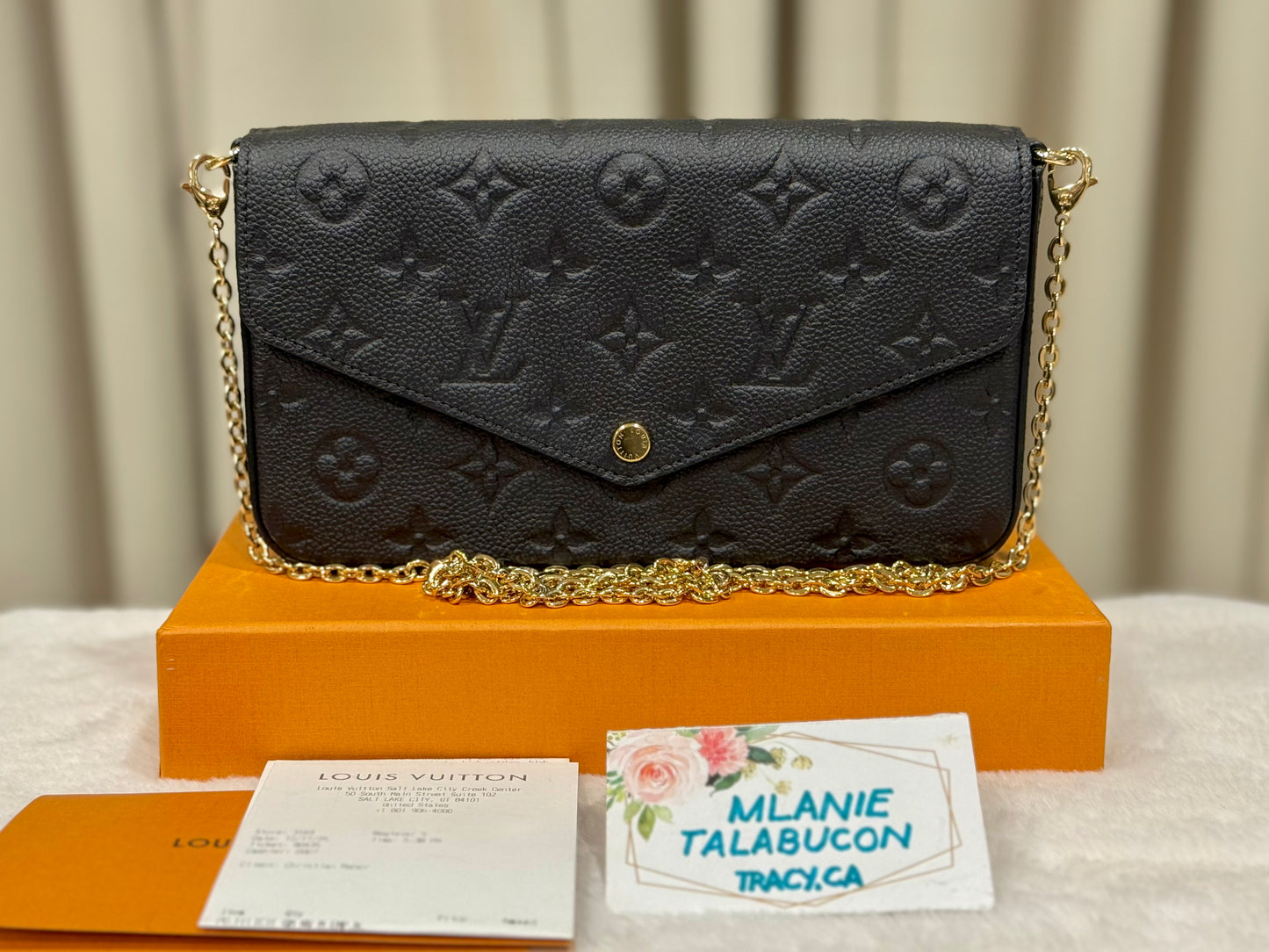 Louis Vuitton Felicie Pochette in Mono Empreinte Noir/Black with Inserts (Copy)
