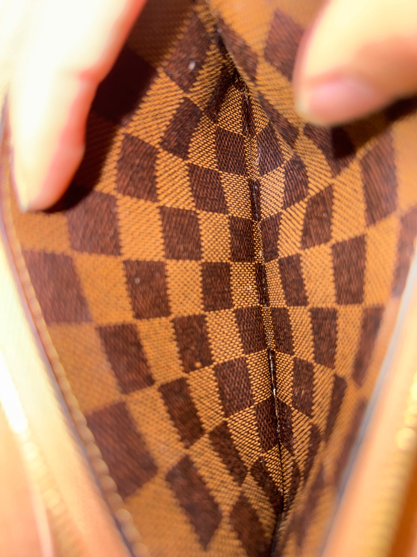 Louis Vuitton Double Zip Pochette Damier Ebene