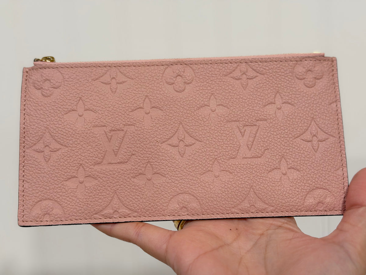 Louis Vuitton Felicie Pochette Empreinte Rose Poudre with Inserts