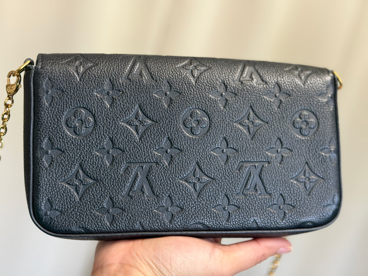 Louis Vuitton Felicie Pochette Black Mono Empreinte