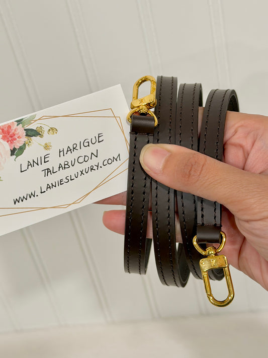 Louis Vuitton Brown Cowhide DE Strap with 2 clasps