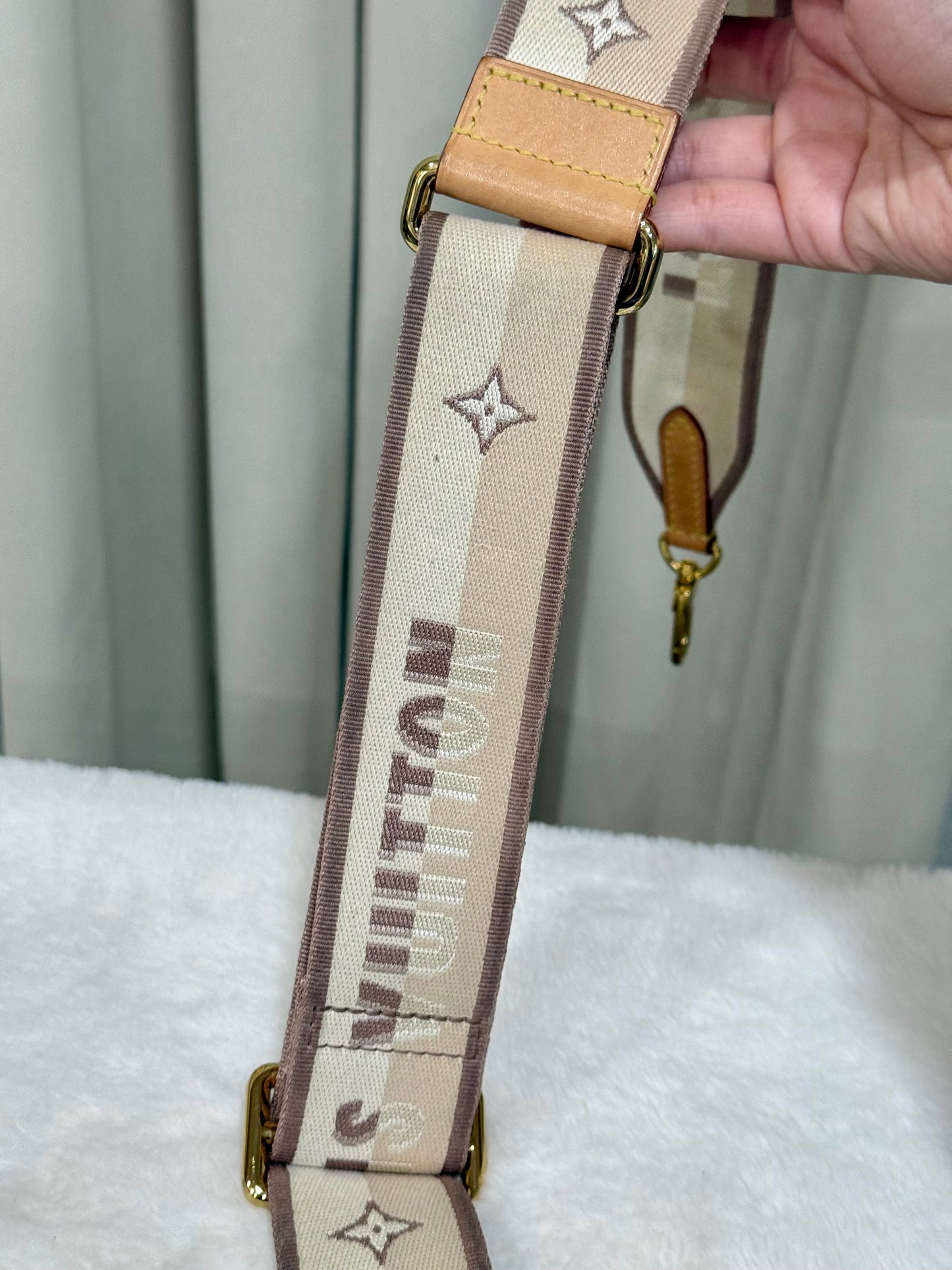 Louis Vuitton Beige Guitar Jacquard Adjustable Strap