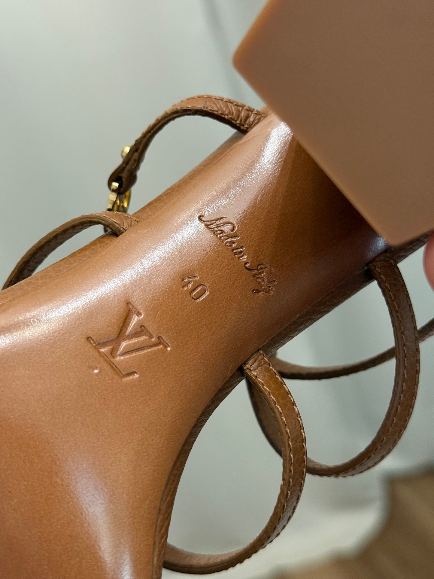 Louis Vuitton Roma Sandals Cognac Size 40