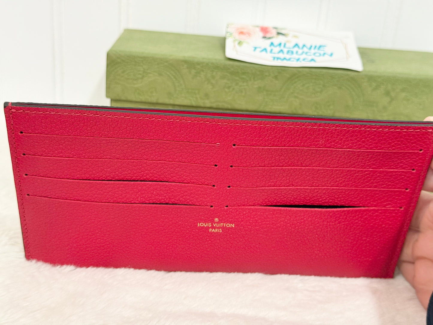 Louis Vuitton Felicie Pochette Mono Empreinte Scarlet Red