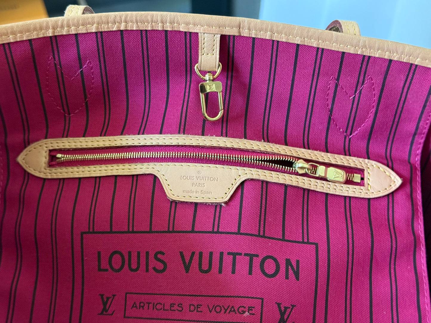 Louis Vuitton Neverfull MM Mono Pivoine Bag Only