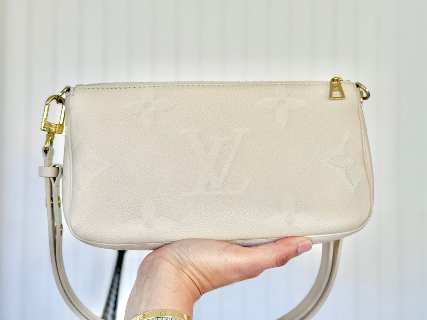 Louis Vuitton Large Pochette Giant Mono Empreinte Cream from MPA