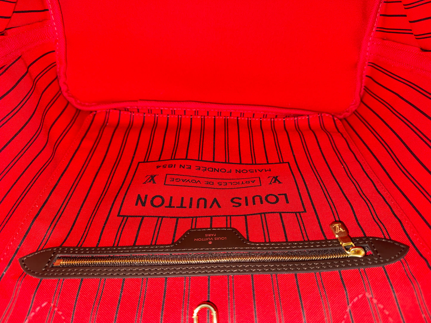 Louis Vuitton Neverfull MM Damier Ebene Cerise