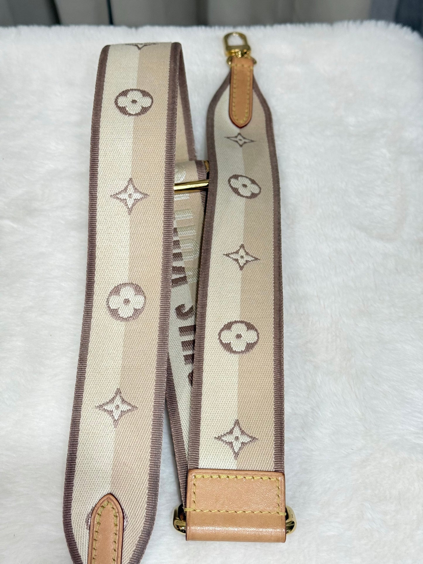 Louis Vuitton Beige Guitar Jacquard Adjustable Strap