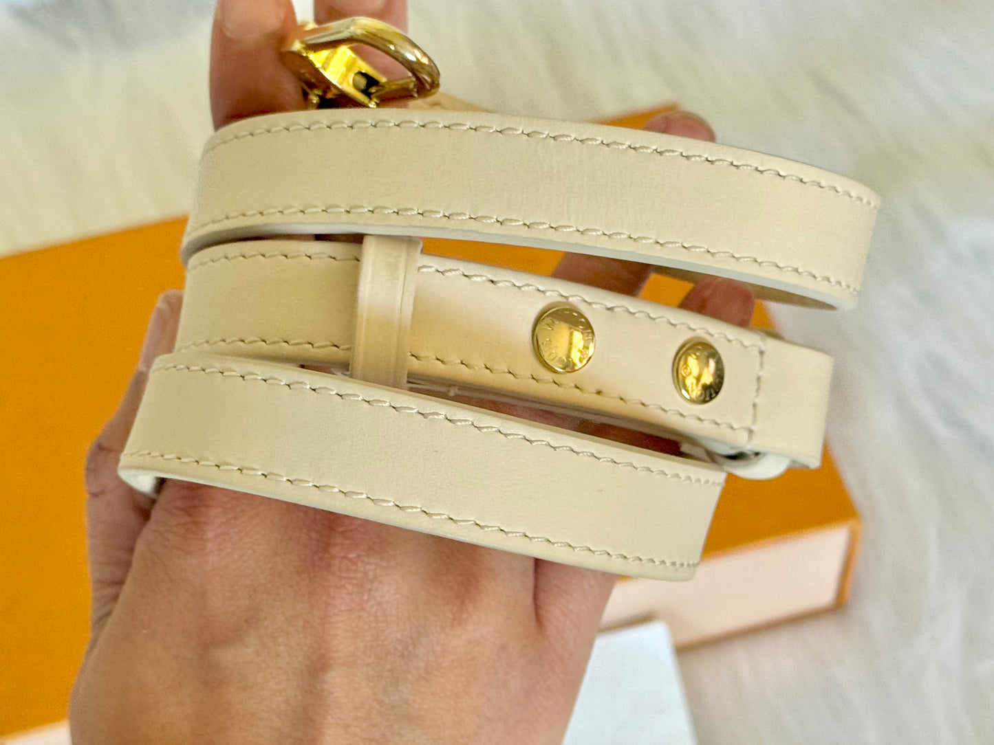 Louis Vuitton Multi Pochette Mono Giant Empreinte Cream