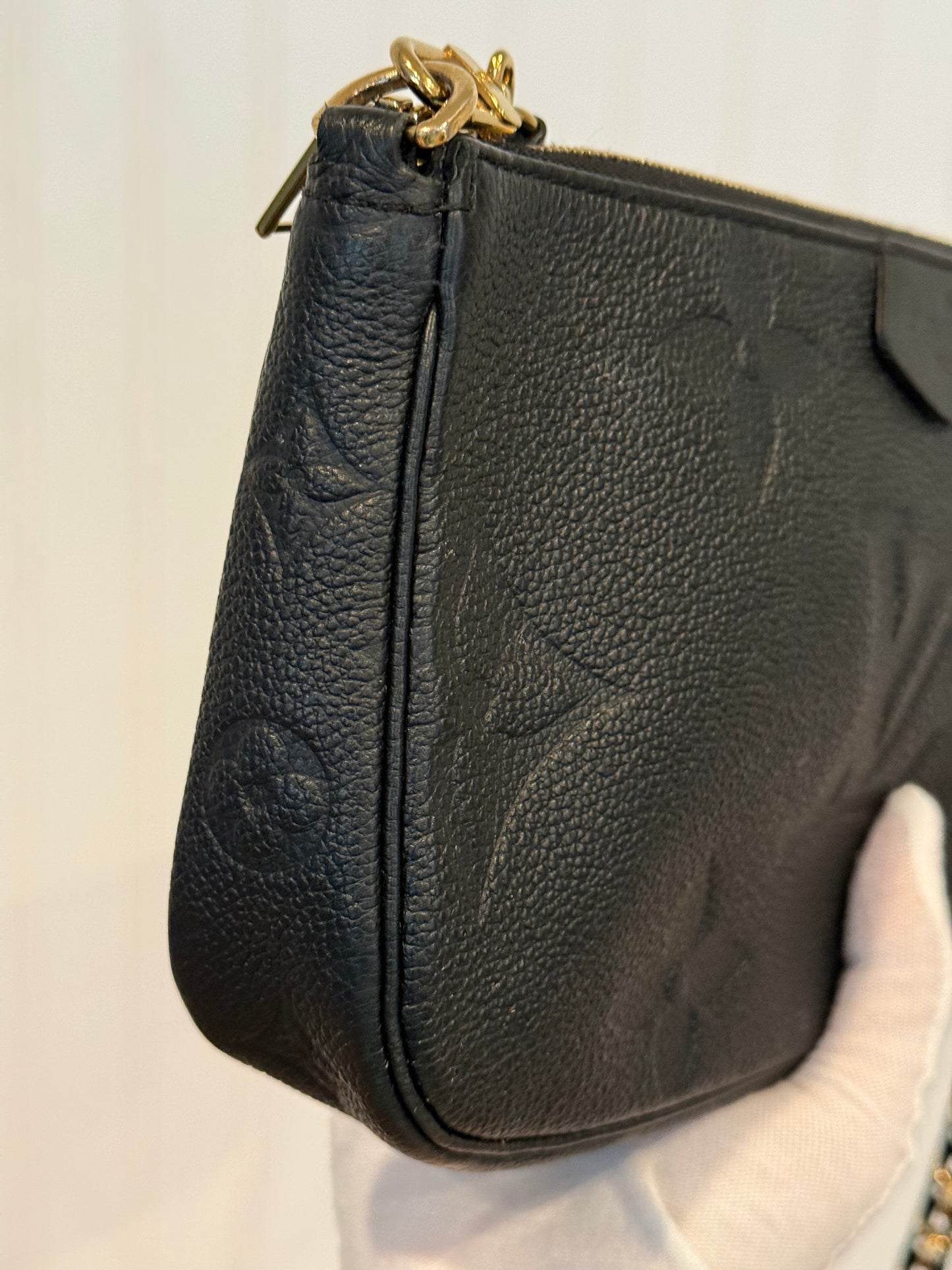 Louis Vuitton Large Pochette Mono Giant Black Empreinte with chain strap