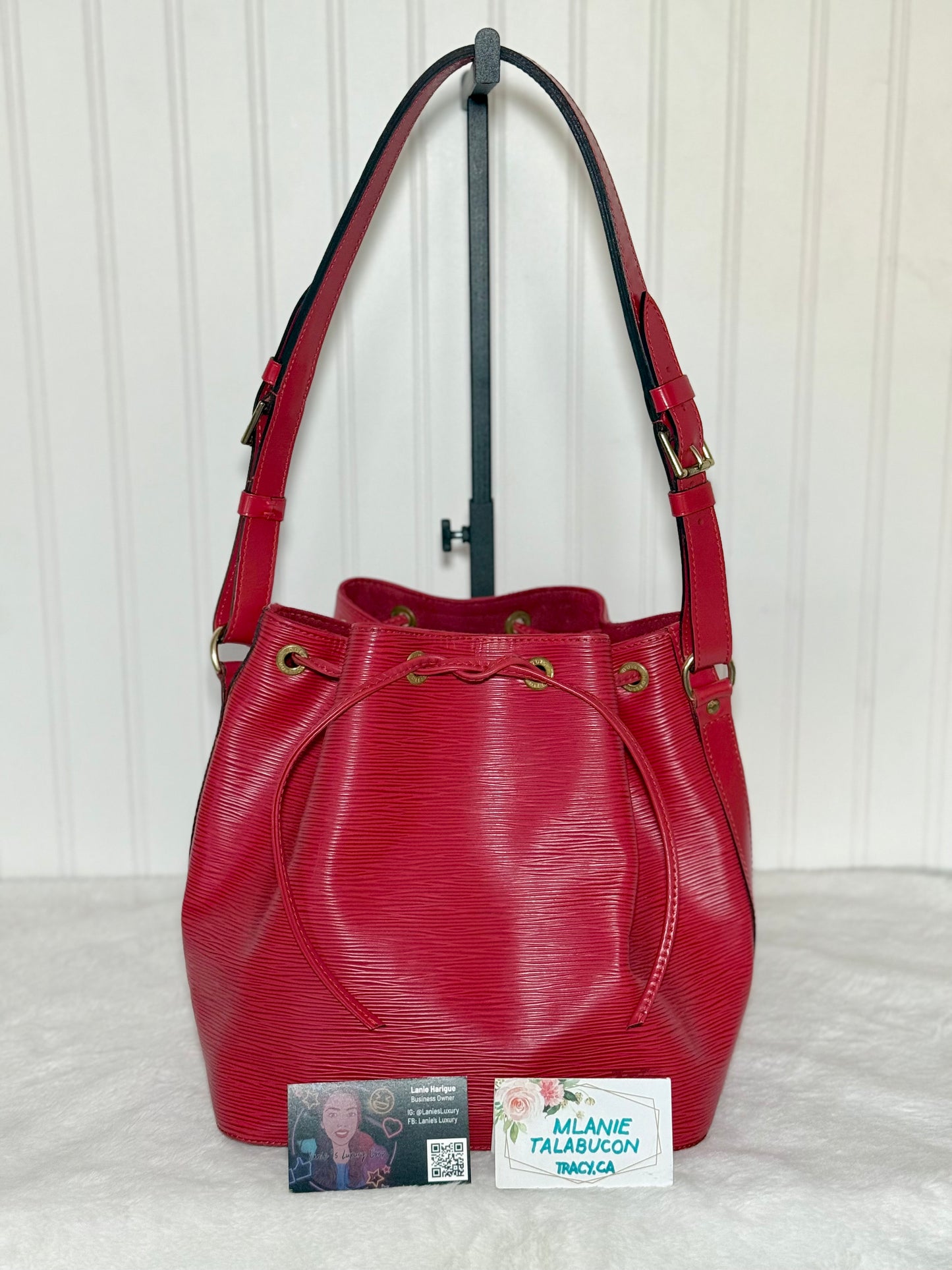 Louis Vuitton Red Epi Petit Noe