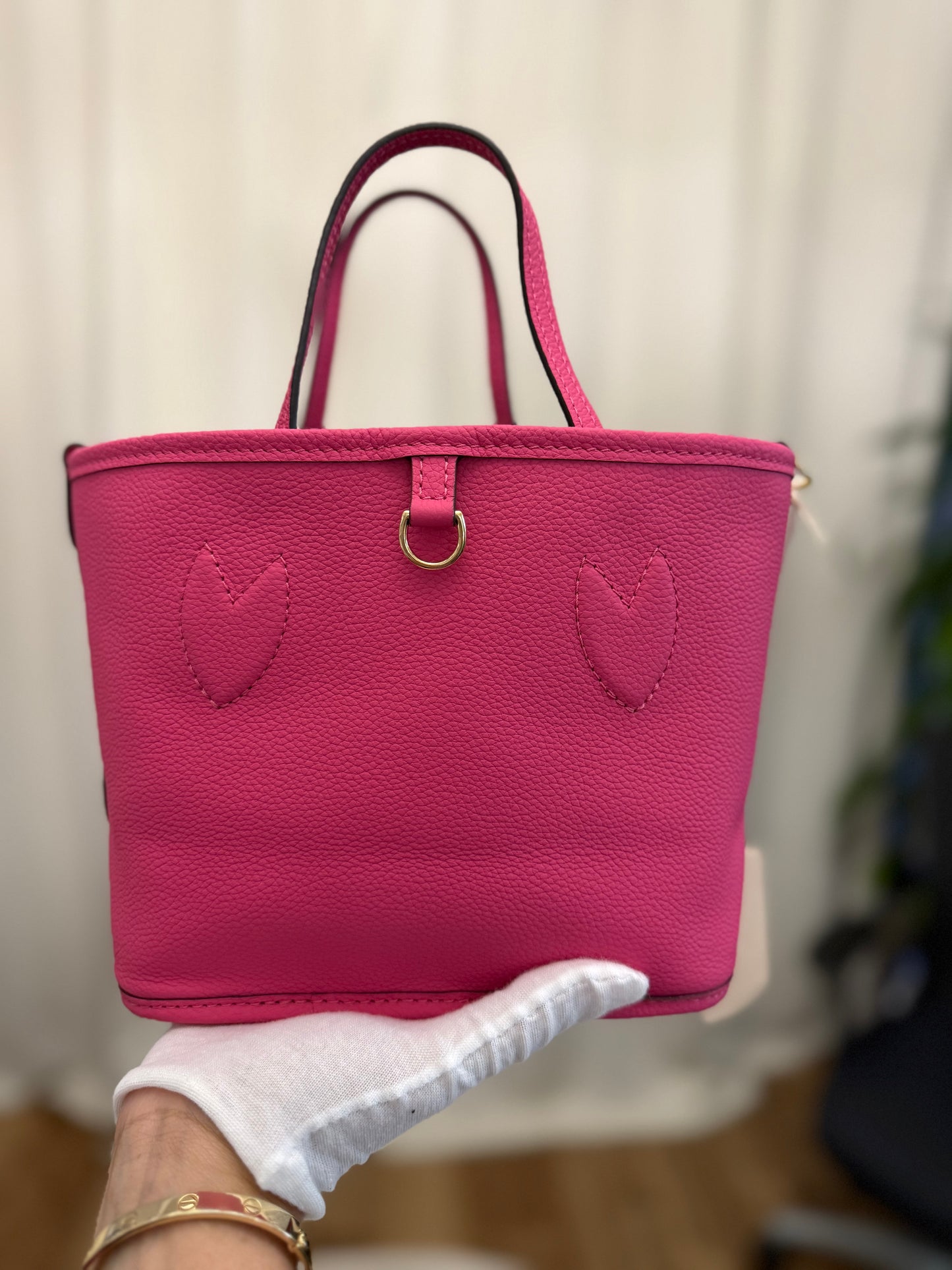 Louis Vuitton Neverfull BB Inside Out Bandouliere Rose Pondichery