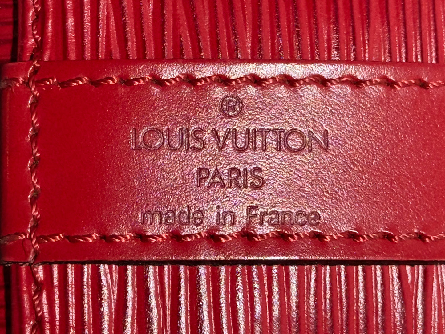 Louis Vuitton Red Epi Petit Noe