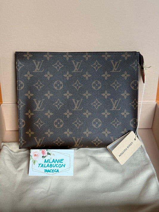 BRAND NEW Louis Vuitton Mono Toiletry 26 with Pink Interior