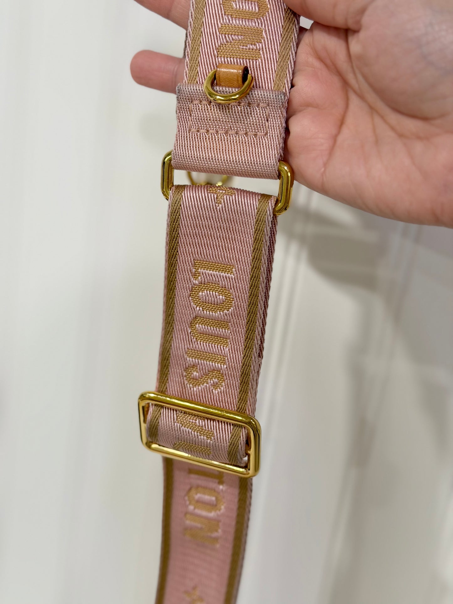 Louis Vuitton Pink/Rose Adjustable Jacquard Strap