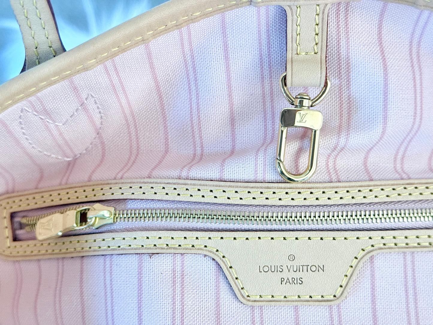 Louis Vuitton Neverfull GM in Damier Azur  Rose Ballerine MINT