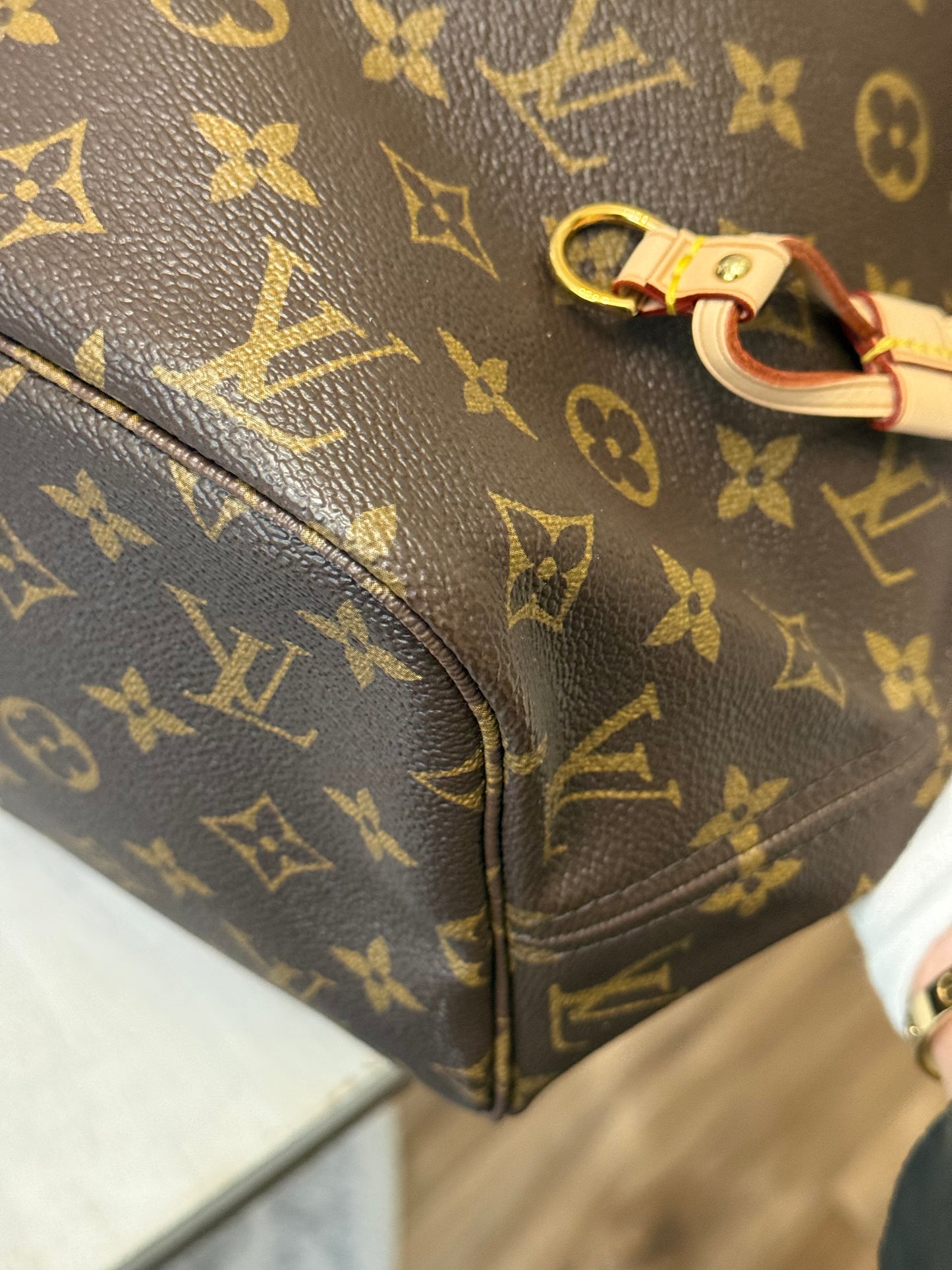 Louis Vuitton Neverfull MM Mono Beige Bag Only