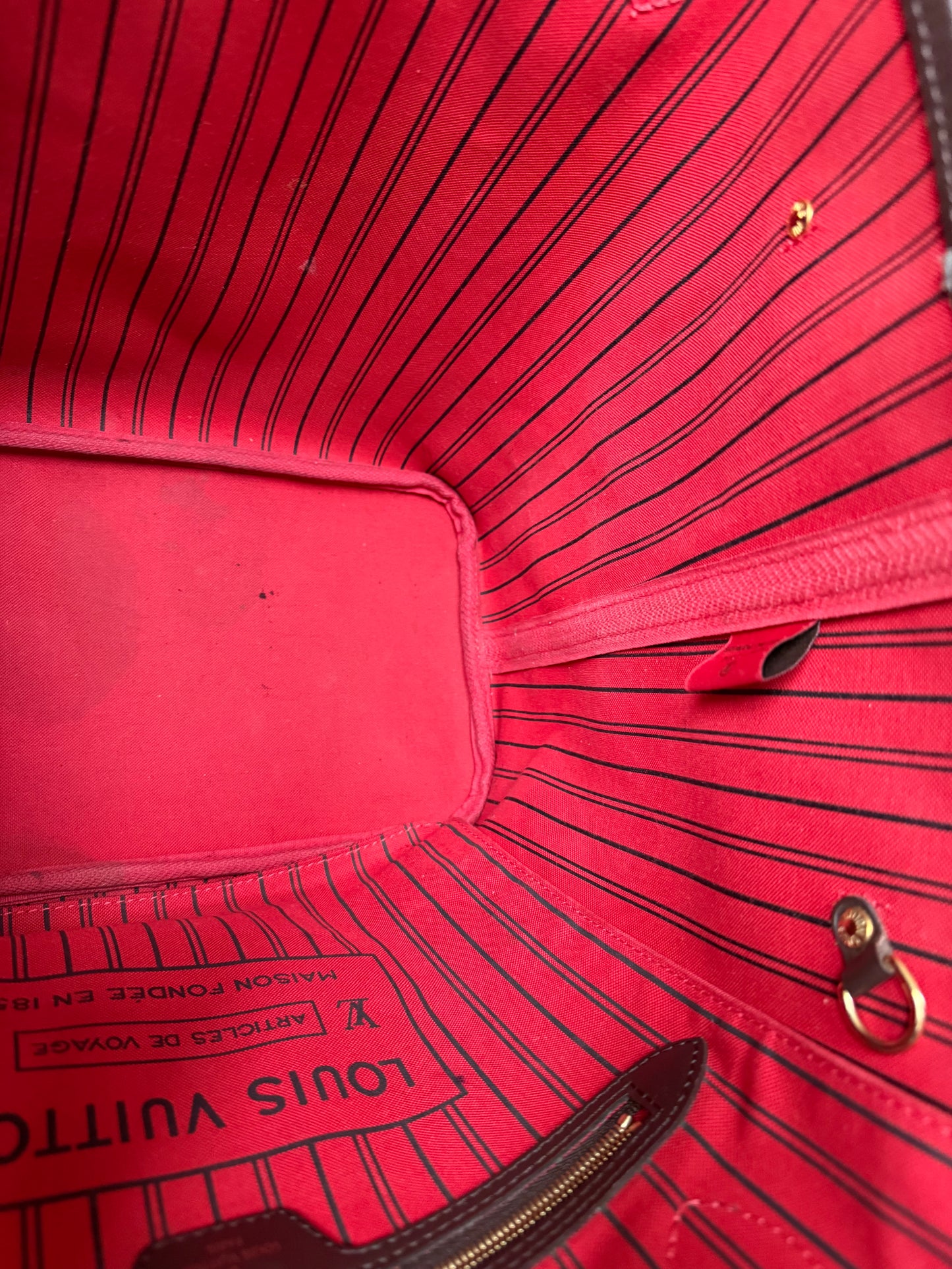 Louis Vuitton Neverfull MM Damier Ebene Cerise