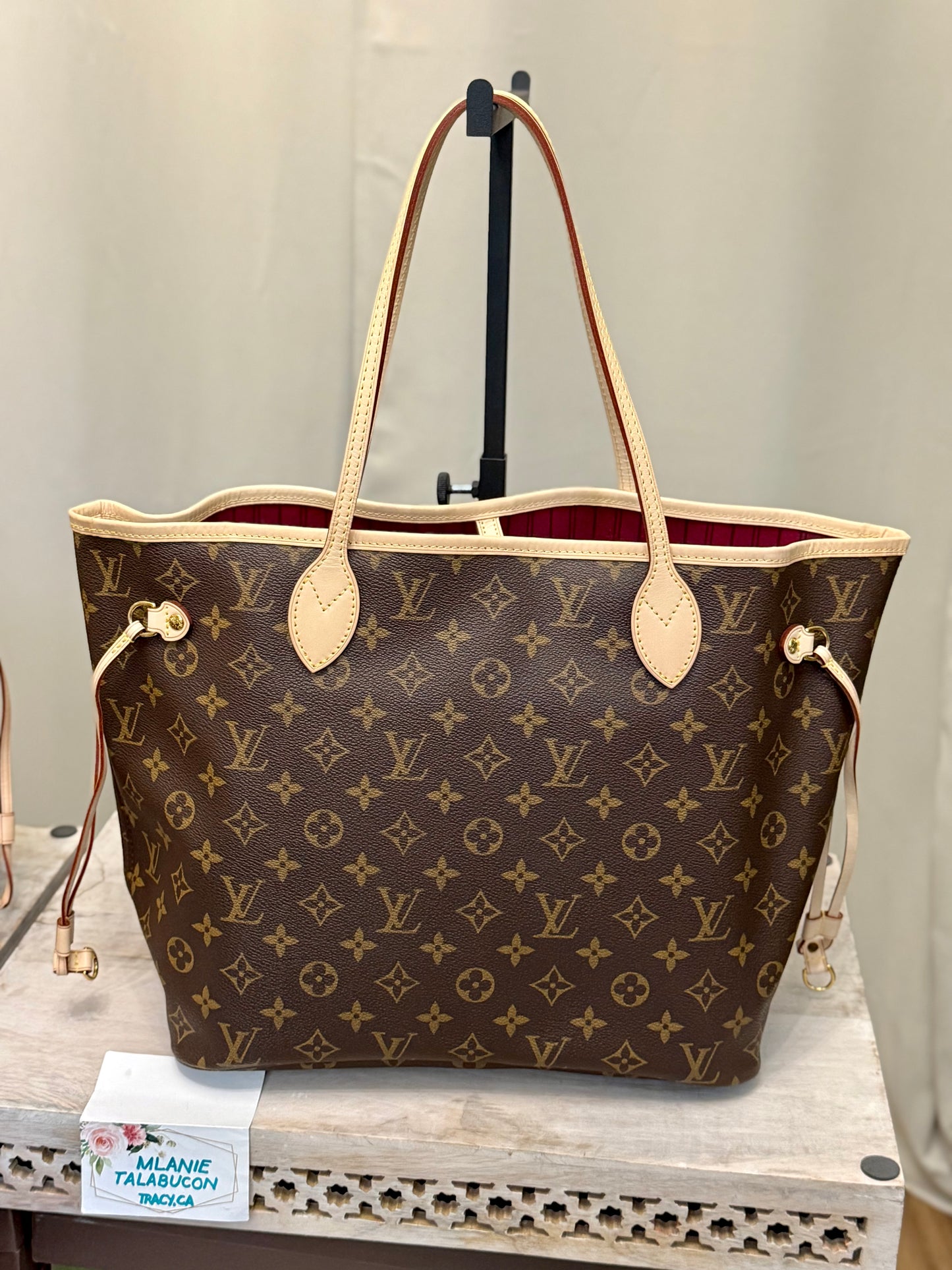 Louis Vuitton Neverfull MM Fuchsia Interior Bag only