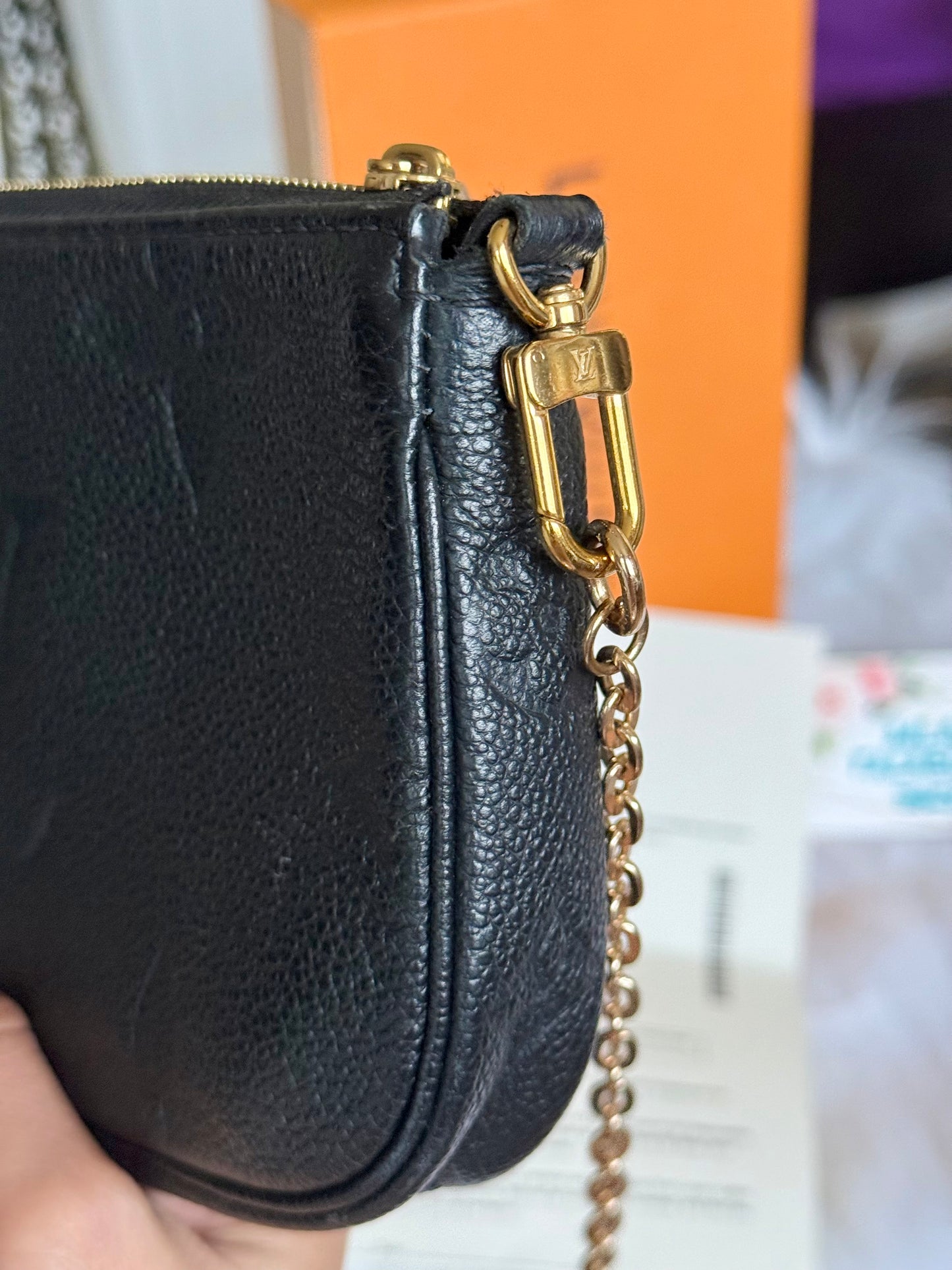 Louis Vuitton Small Pochette Black Empreinte