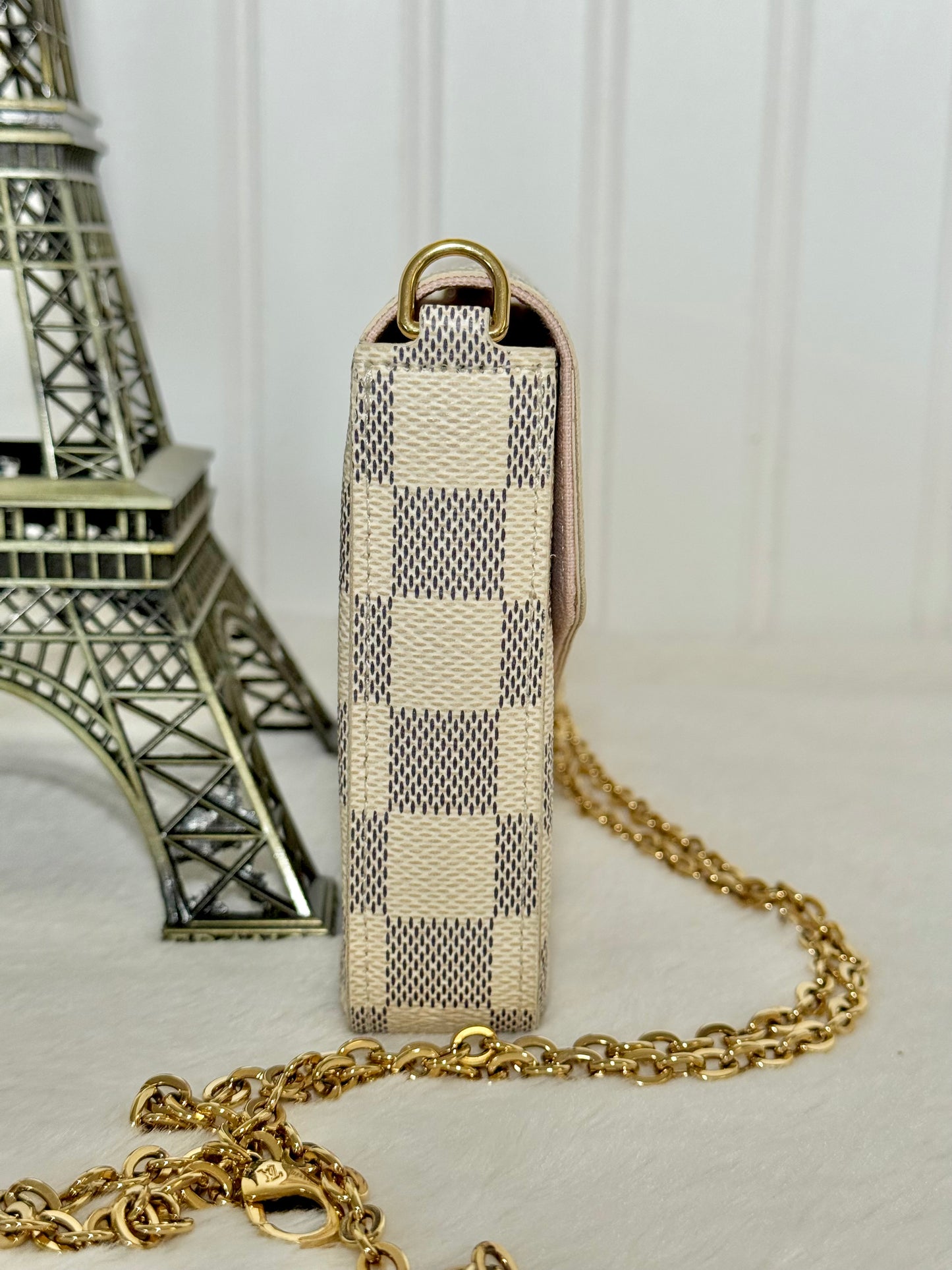 Louis Vuitton Pochette Felicie Damier Azur Rose Ballerine