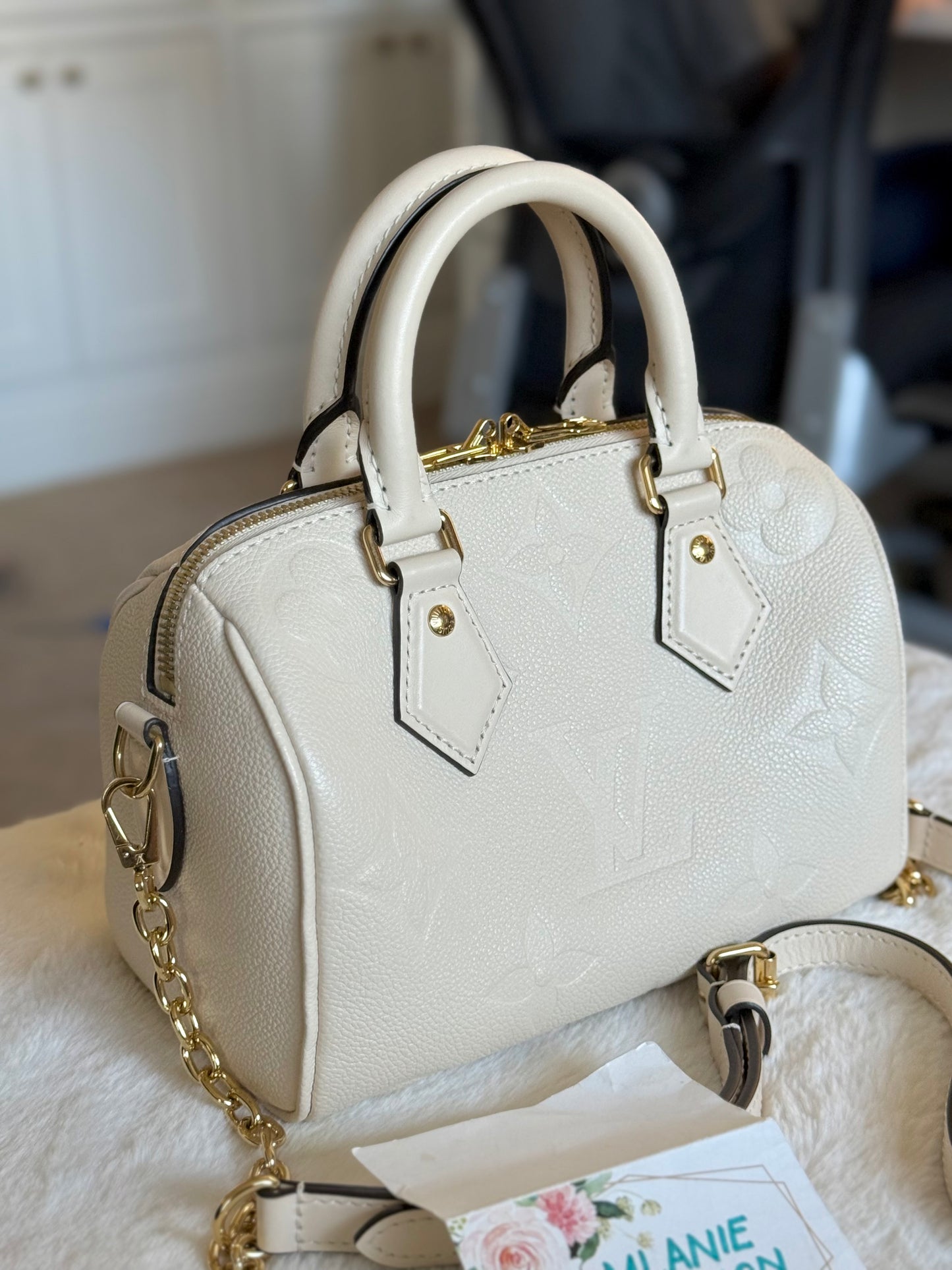 Speedy Bandouliere 20 Mono Giant Empreinte Creme