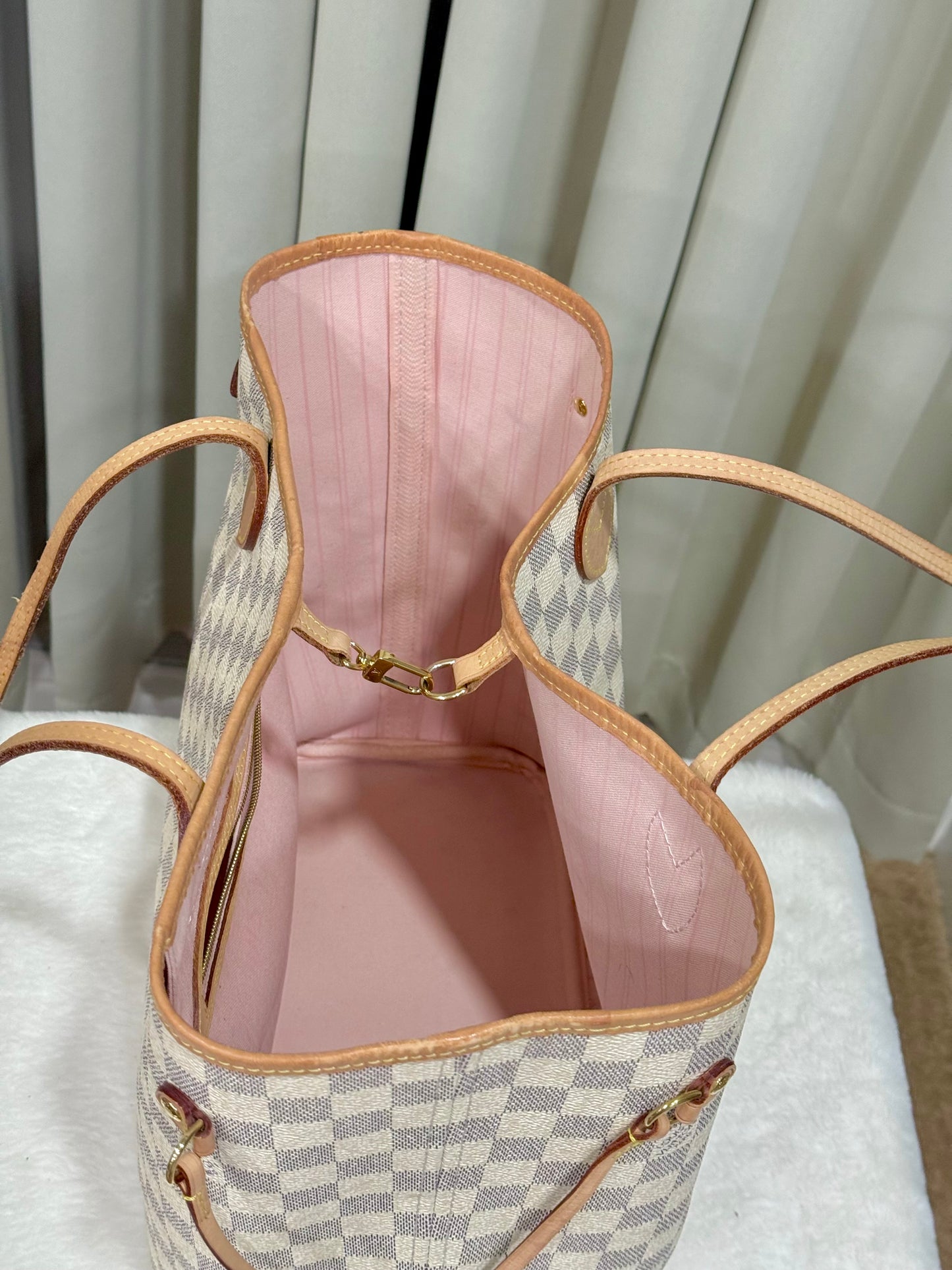 Louis Vuitton Neverfull MM Damier Azur Rose Ballerine