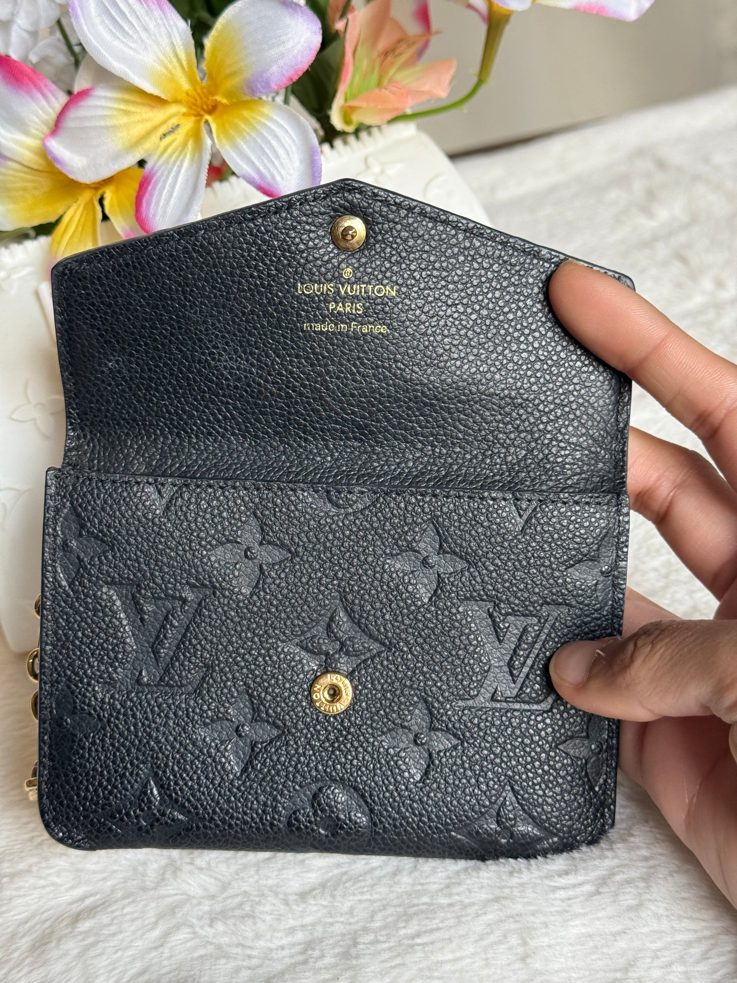 Louis Vuitton Key Pouch Mono Empreinte Black