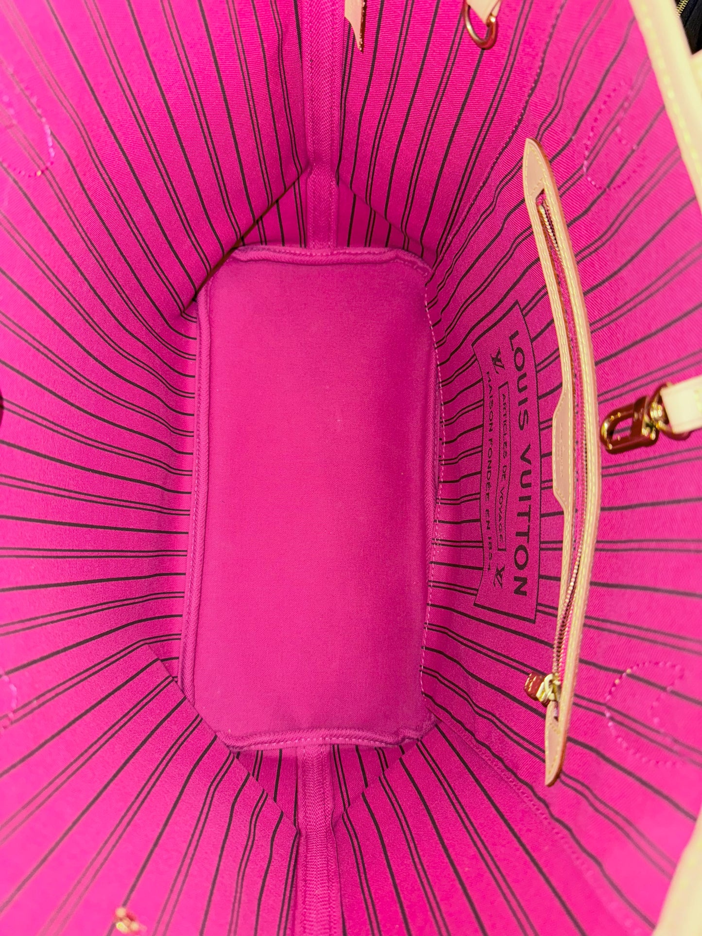 Louis Vuitton Neverfull MM Mono Pivoine Bag Only