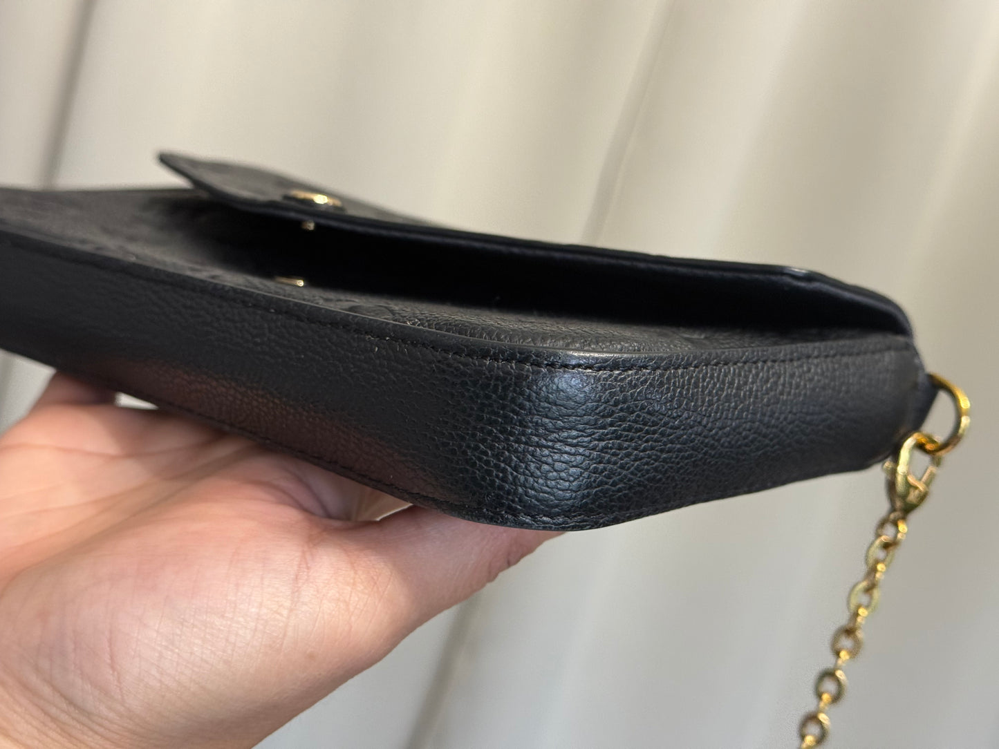 Louis Vuitton Felicie Pochette Black Mono Empreinte
