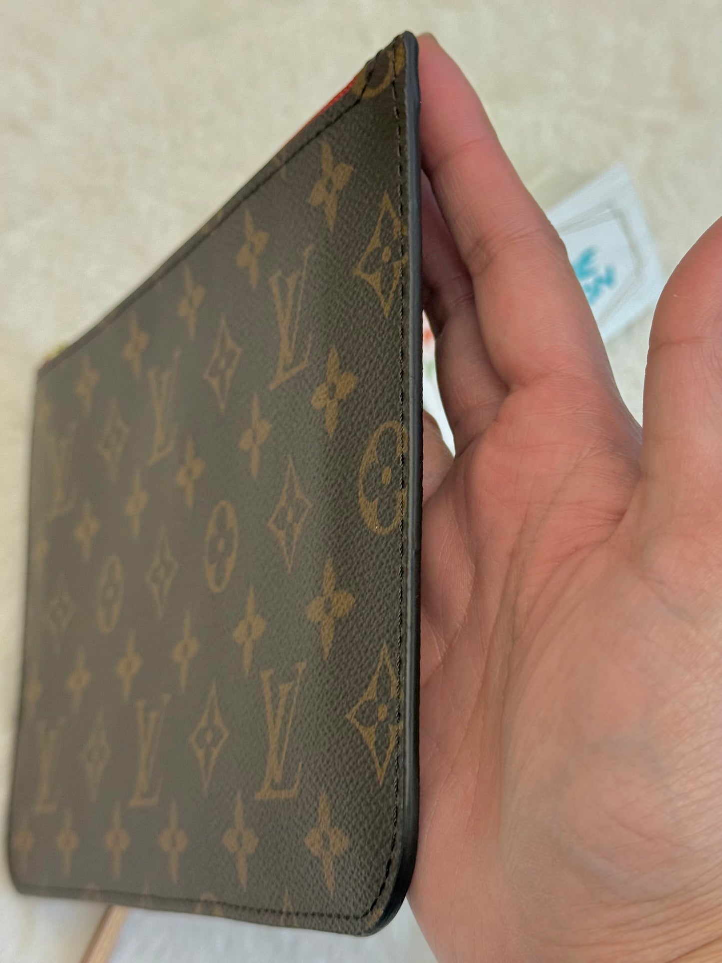 Louis Vuitton Neverfull MM Mono Cherry Bag and Pouch