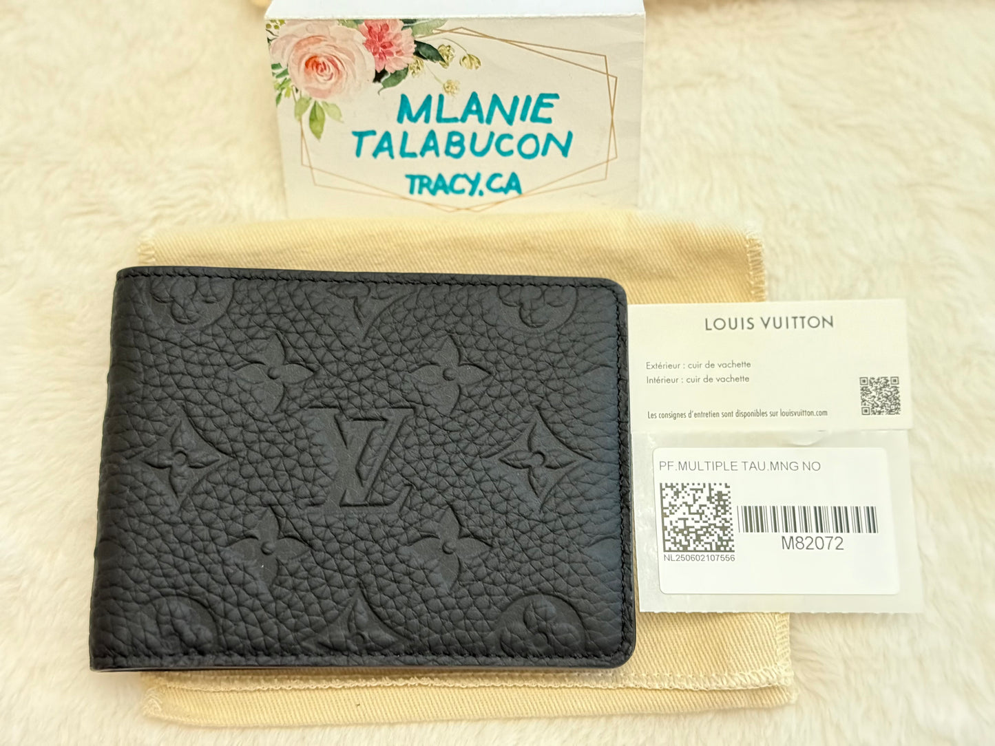 Louis Vuitton Multiple Men’s Wallet in Black Taurillon