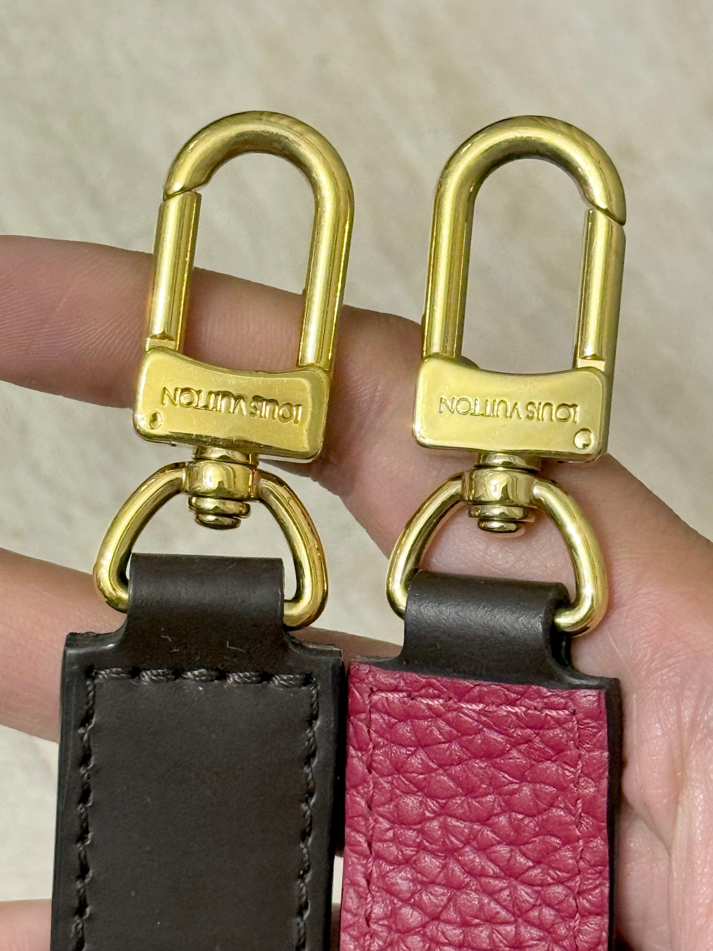 Louis Vuitton Bond Street Reversible Brown/Bordeaux Leather Non Adjustable Strap