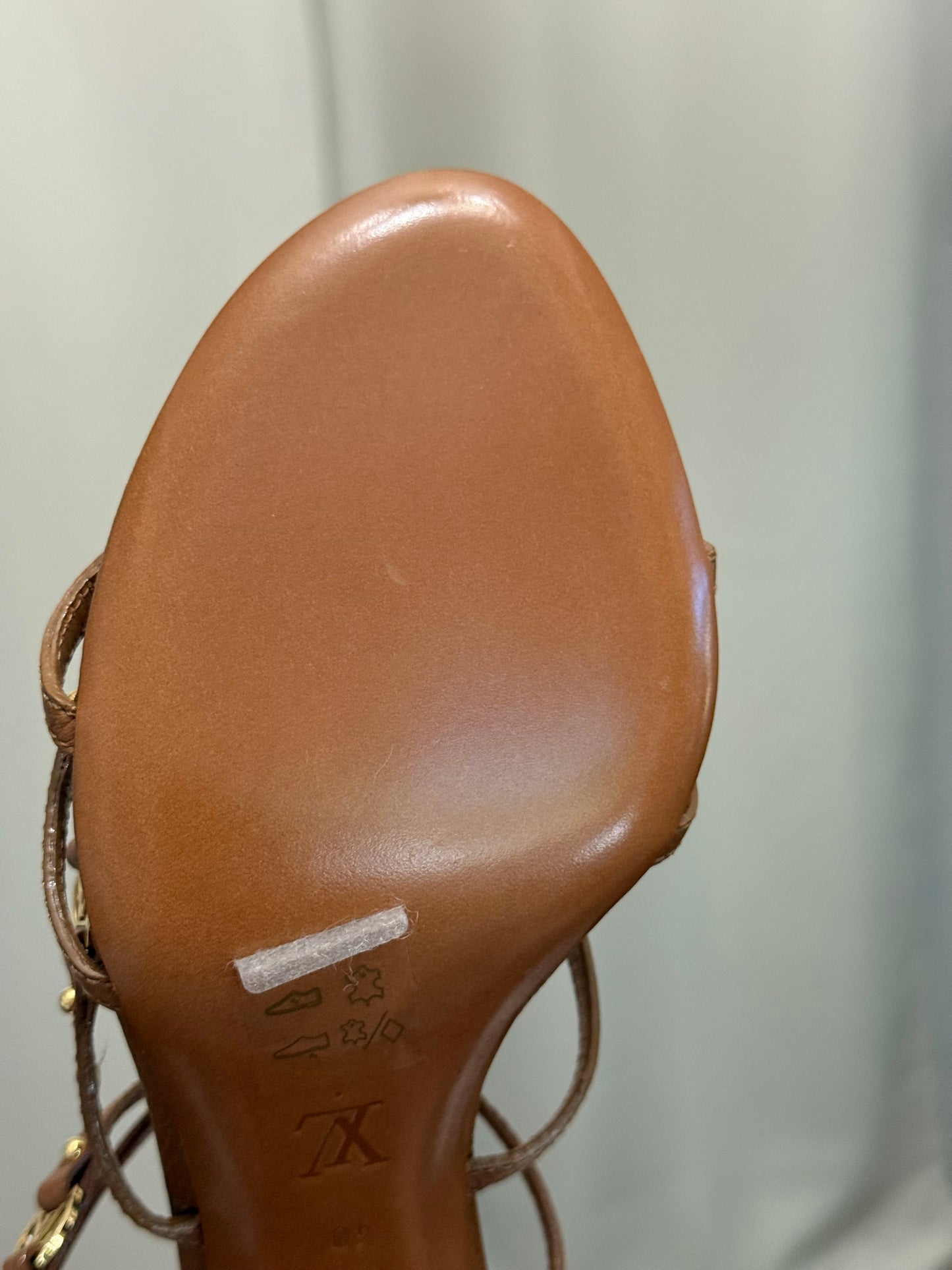 Louis Vuitton Roma Sandals Cognac Size 40