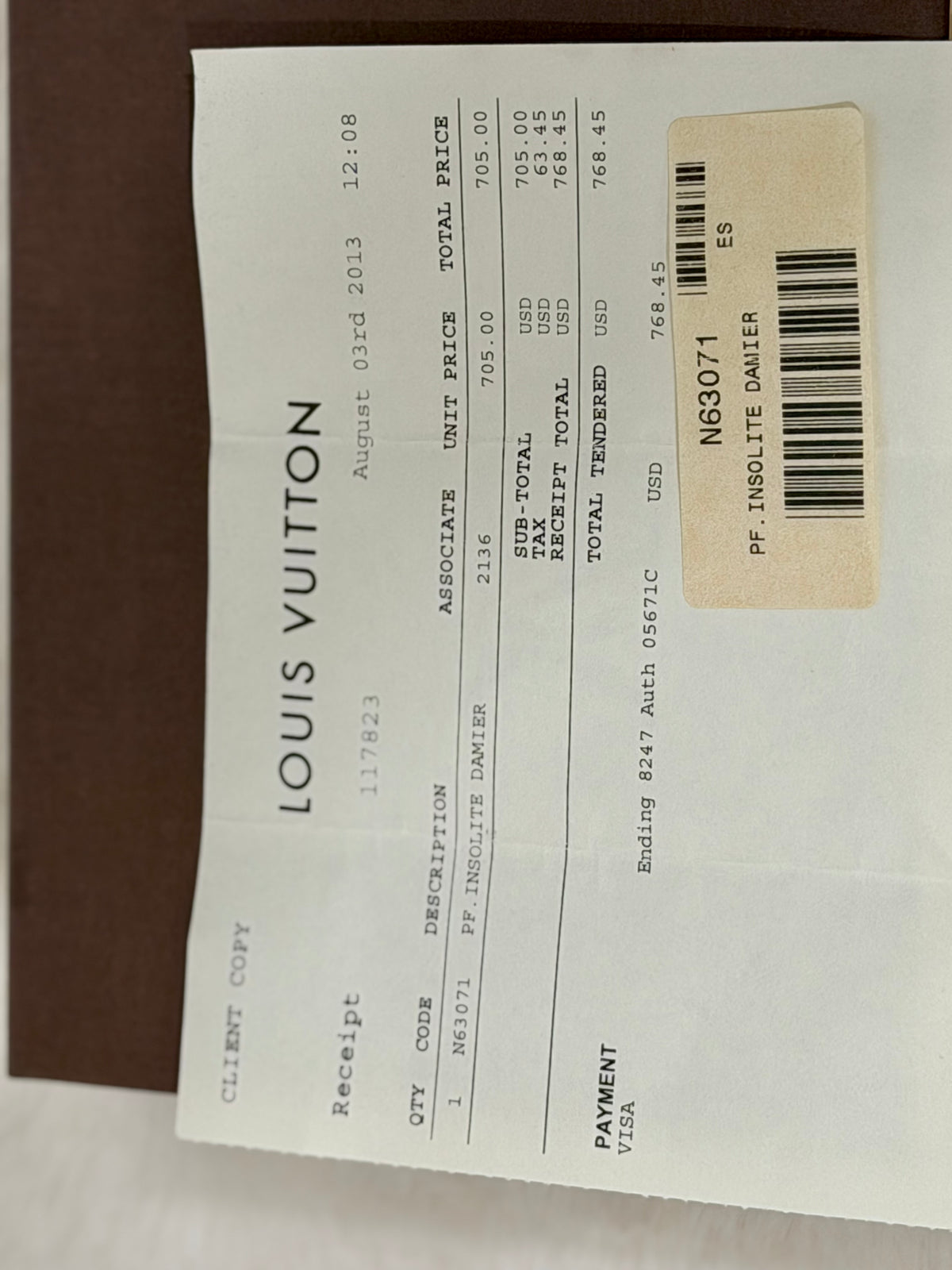 Louis Vuitton Insolite DE Wallet
