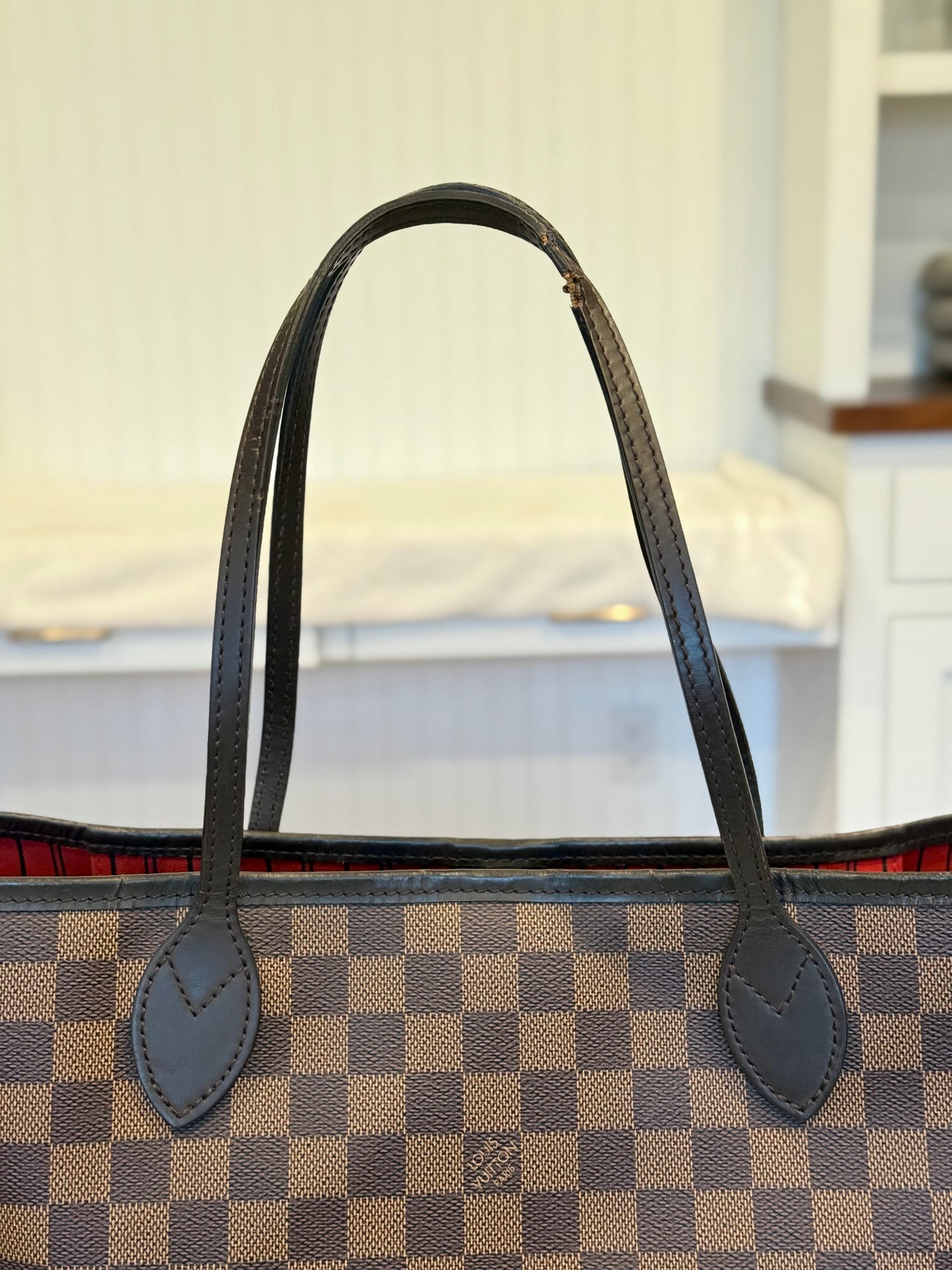 Louis Vuitton Neverfull MM Damier Ebene Cerise