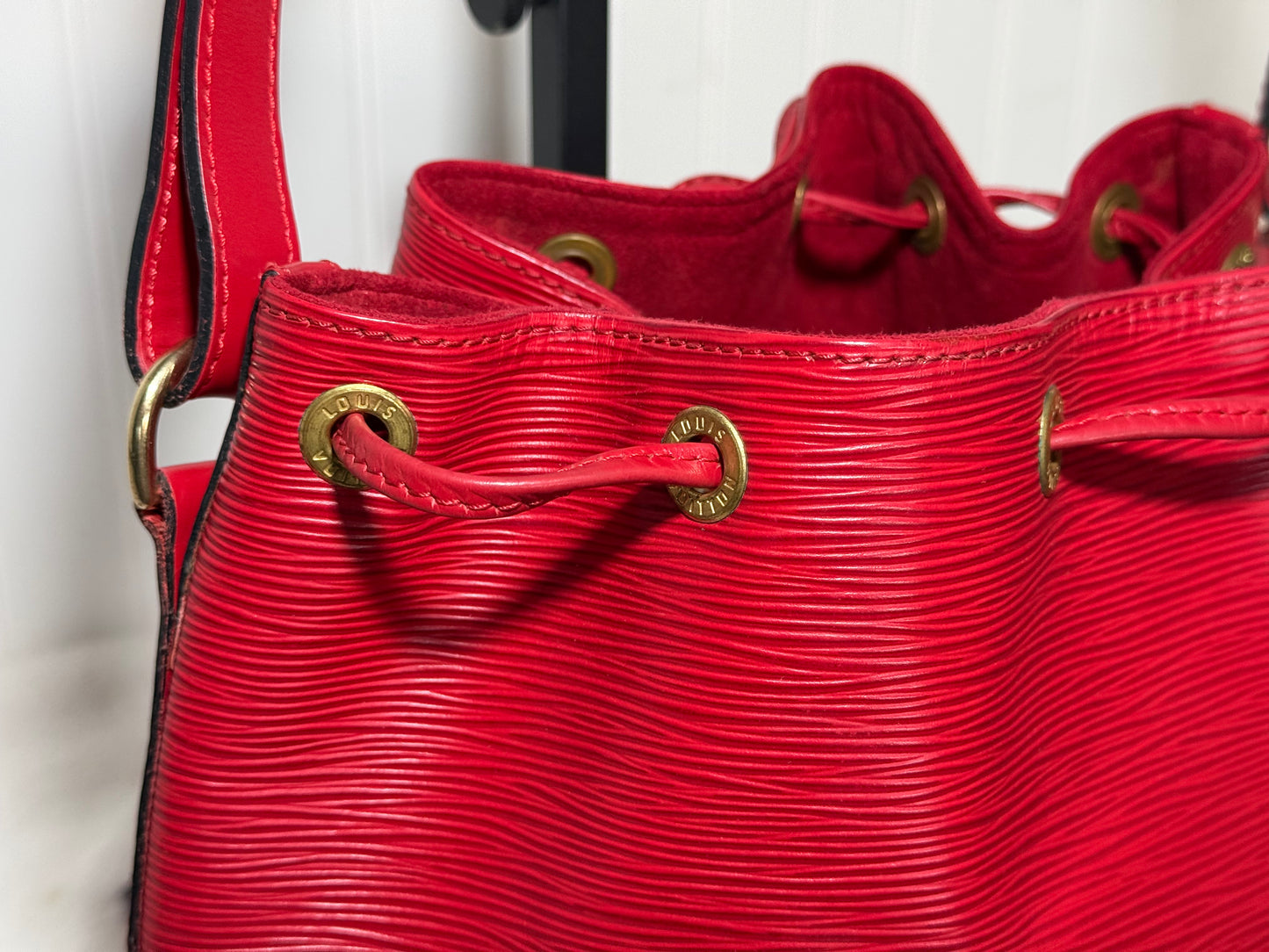 Louis Vuitton Red Epi Petit Noe