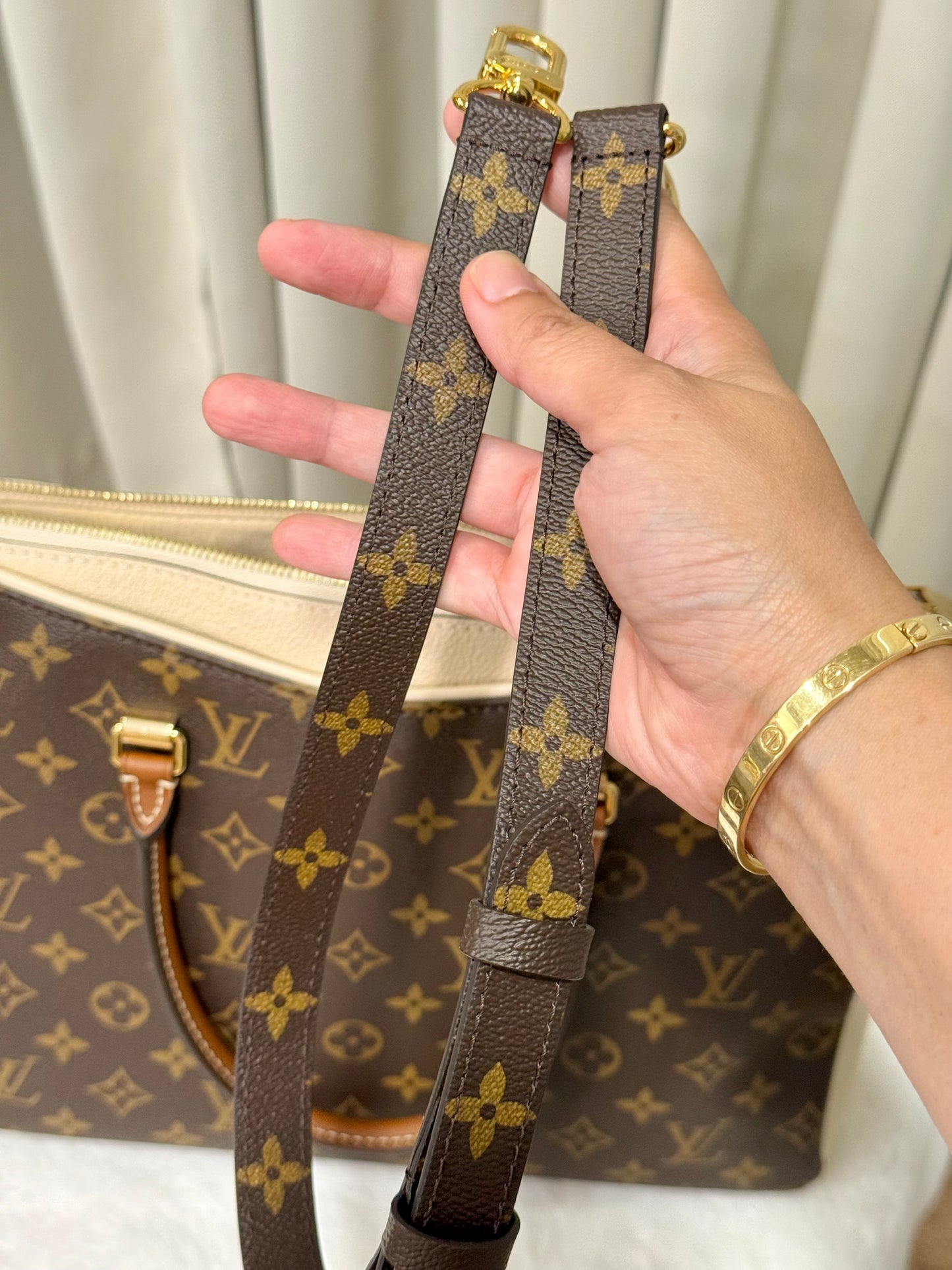 Louis Vuitton Pallas MM Cream Tote