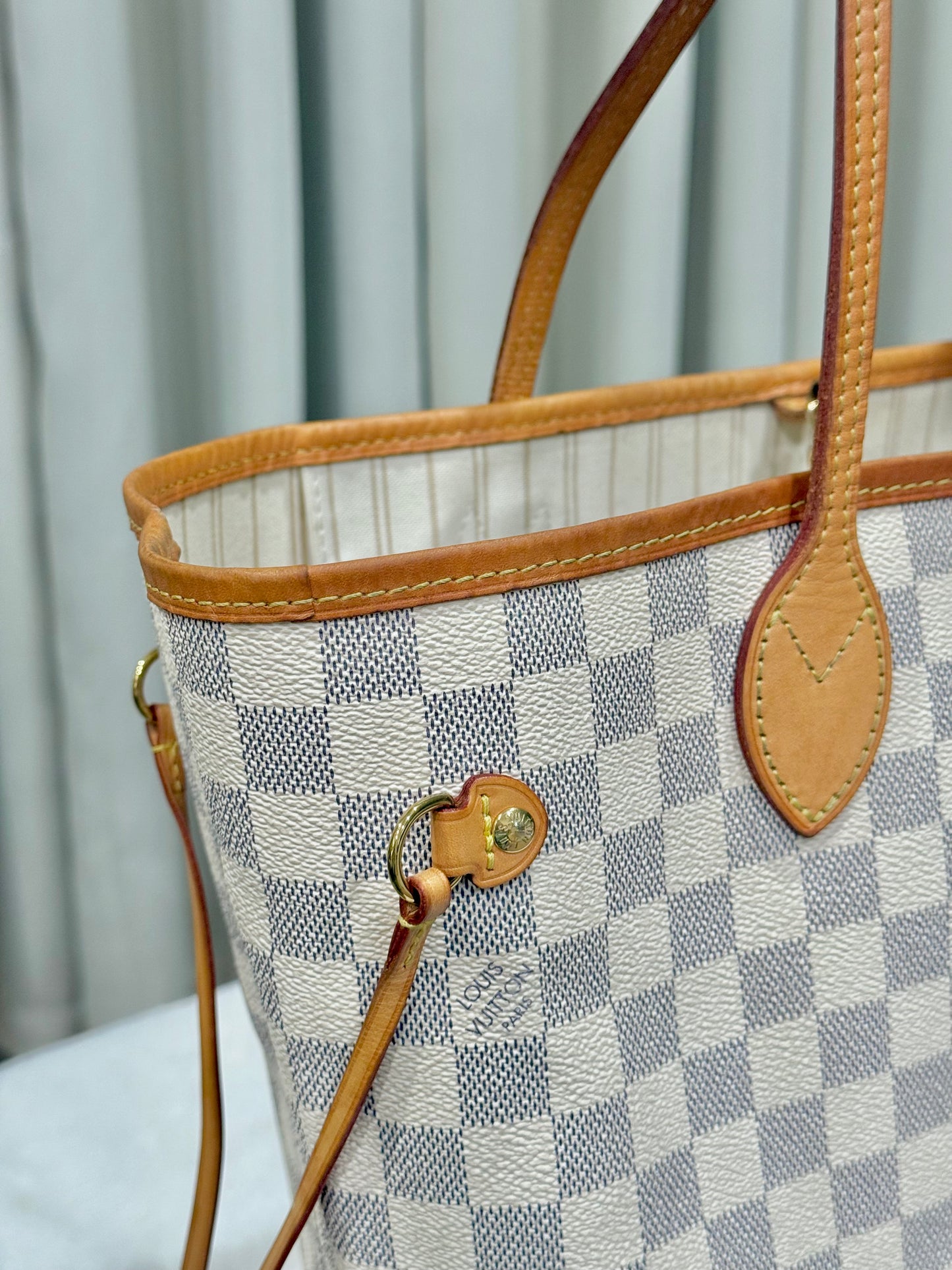 Louis Vuitton Neverfull MM Damier Azur Beige