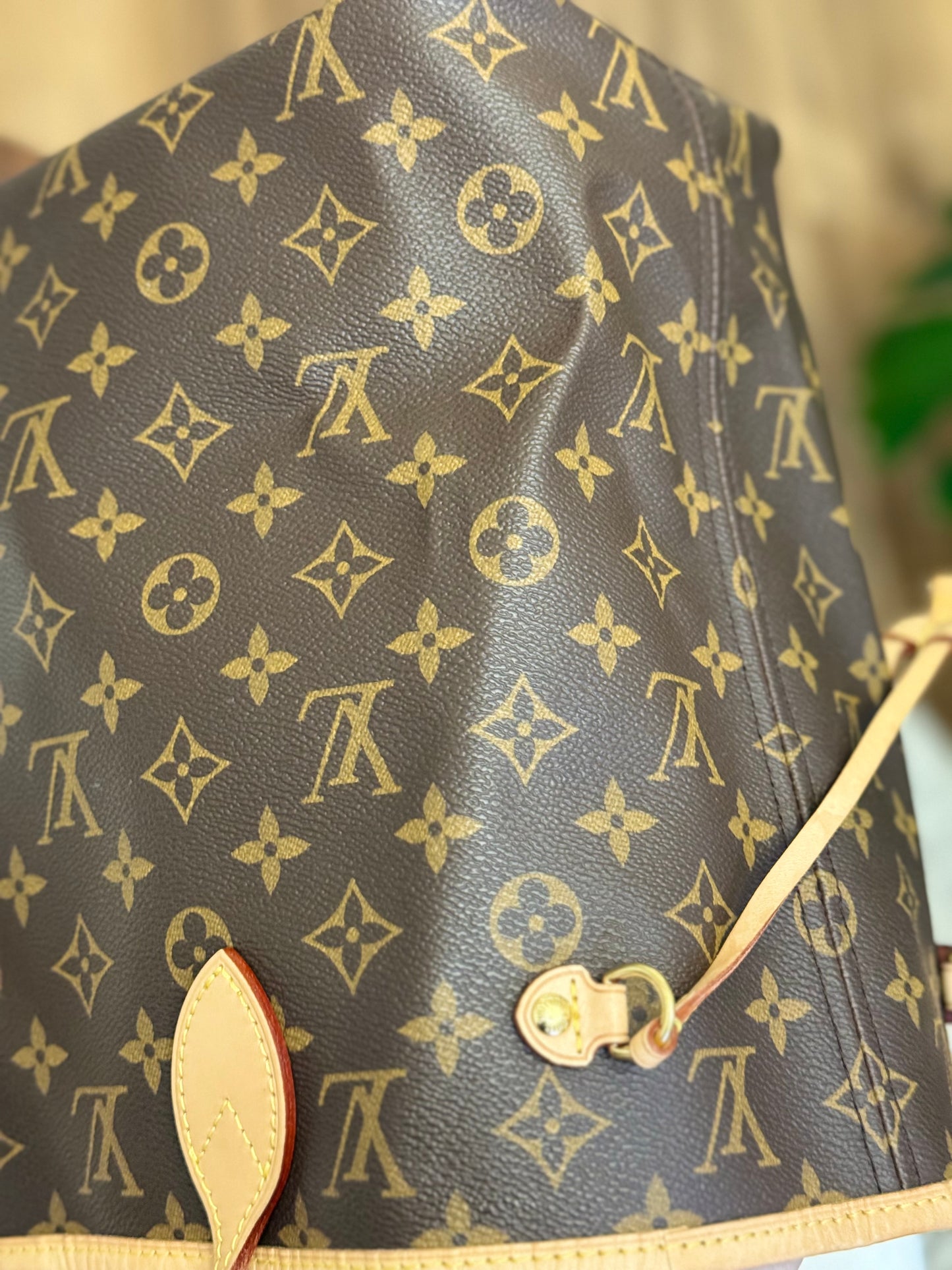 Louis Vuitton Neverfull MM Mono Pivoine Interior