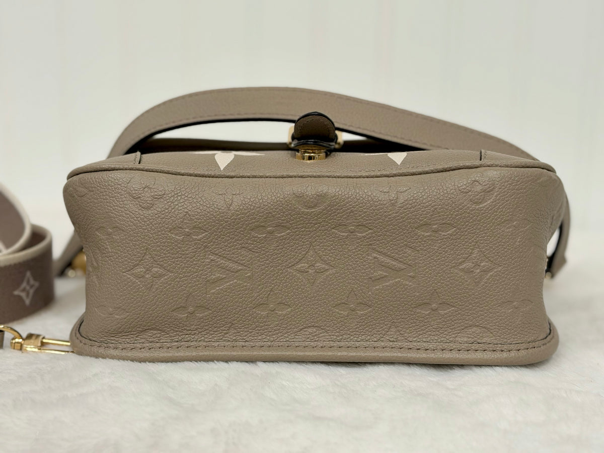 Louis Vuitton Diane Empreinte Bicolor Turtledove/Cream
