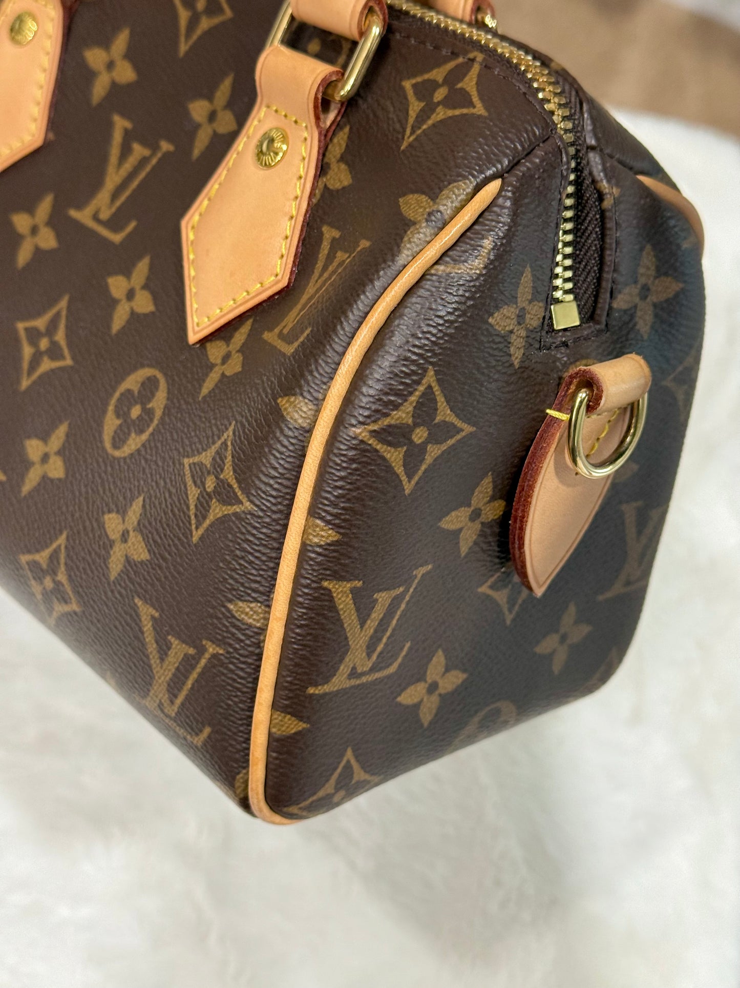 Louis Vuitton Speedy Bandouliere 20 Mono with Black/Pink Strap