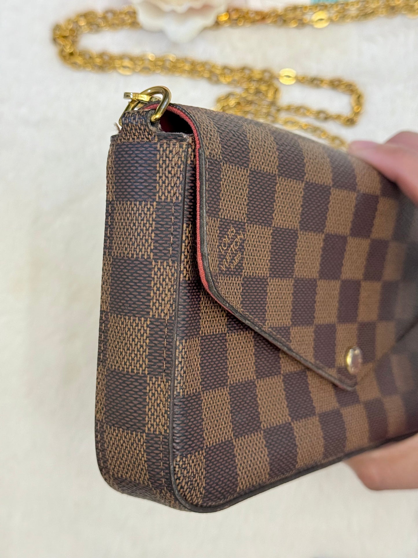 Louis Vuitton Felicie Pochette DE with zippered insert