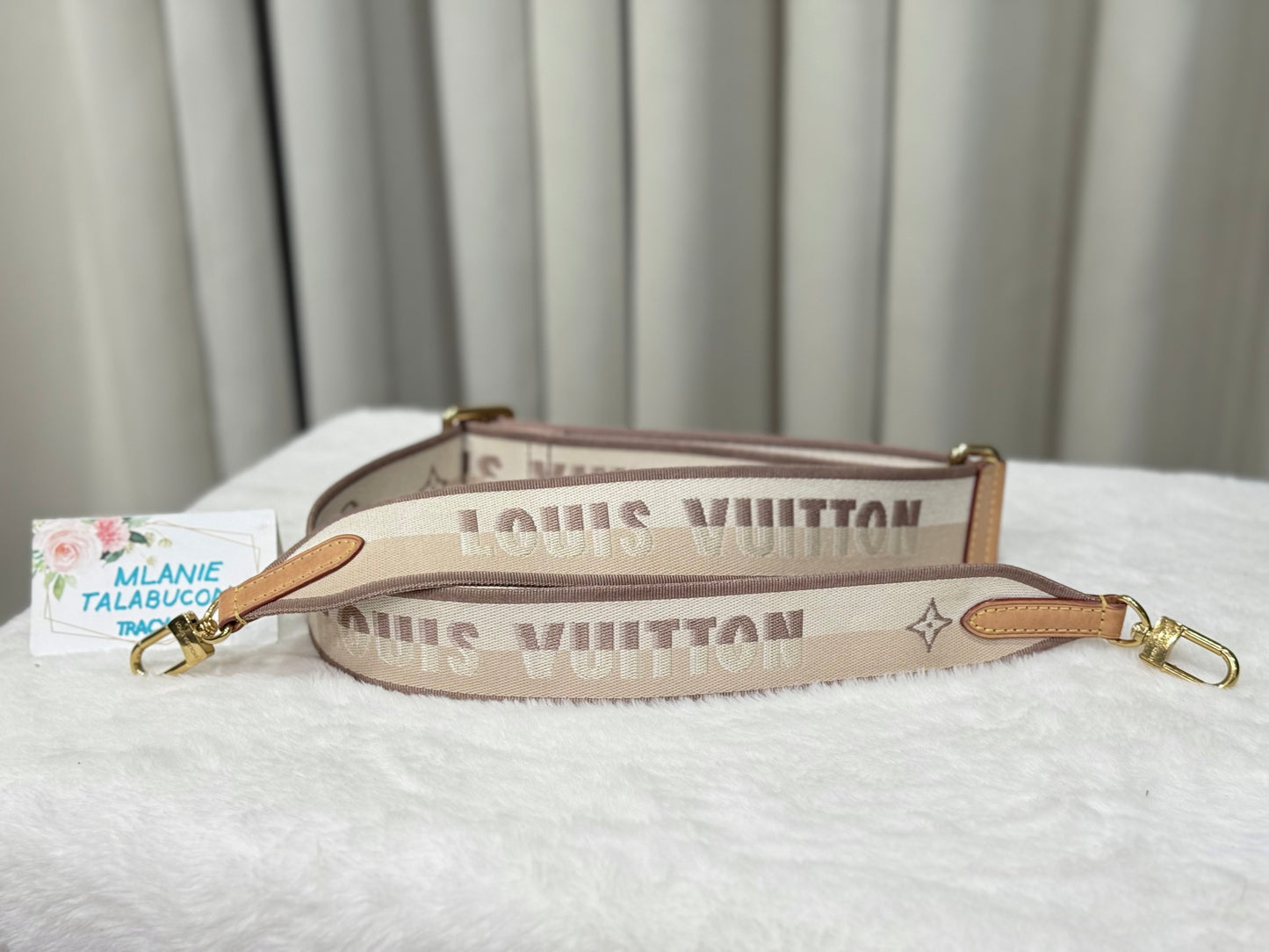 Louis Vuitton Beige Guitar Jacquard Adjustable Strap