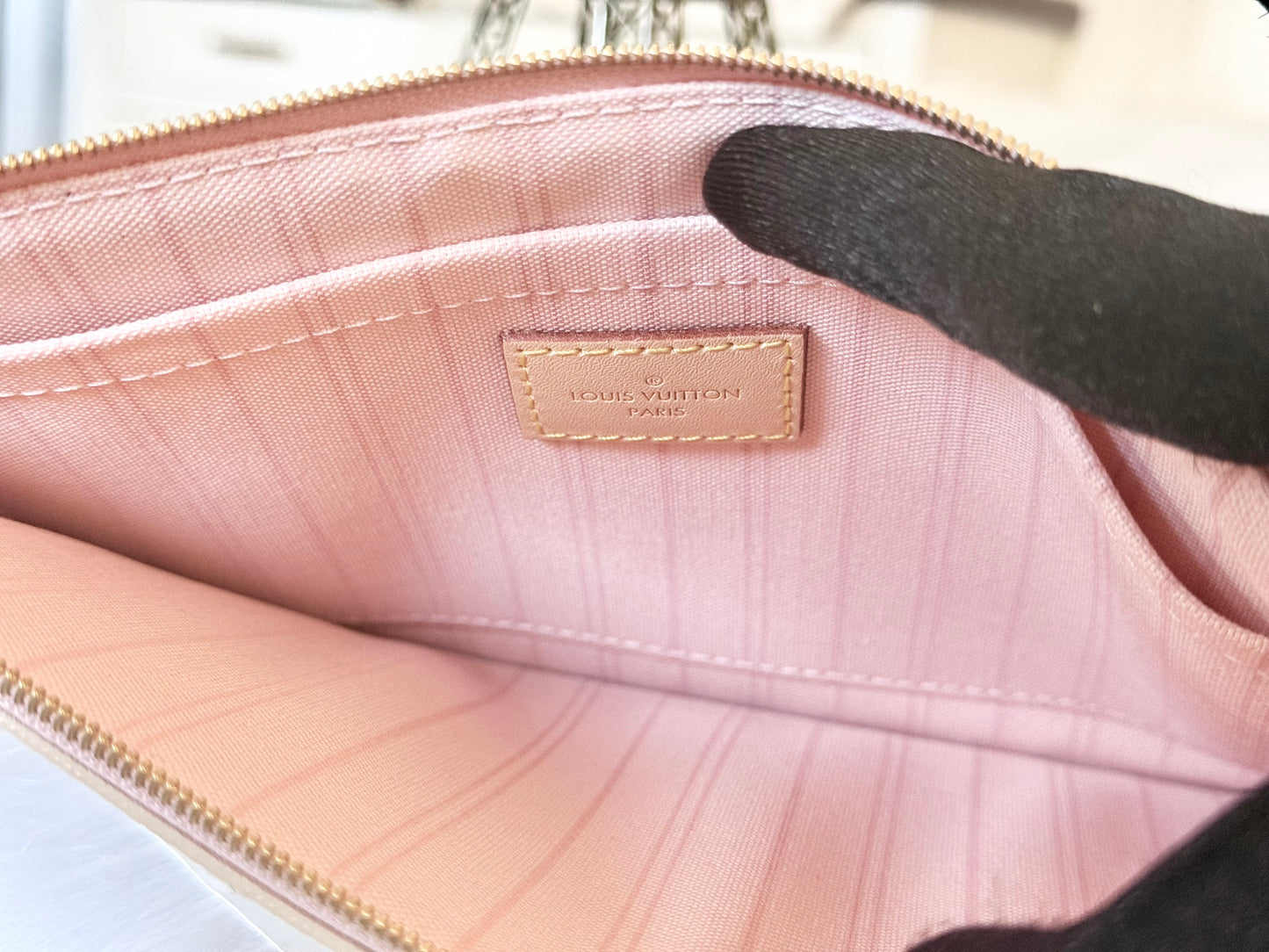 Louis Vuitton Neverfull MM/GM Damier Azur Rose Ballerine Pouch